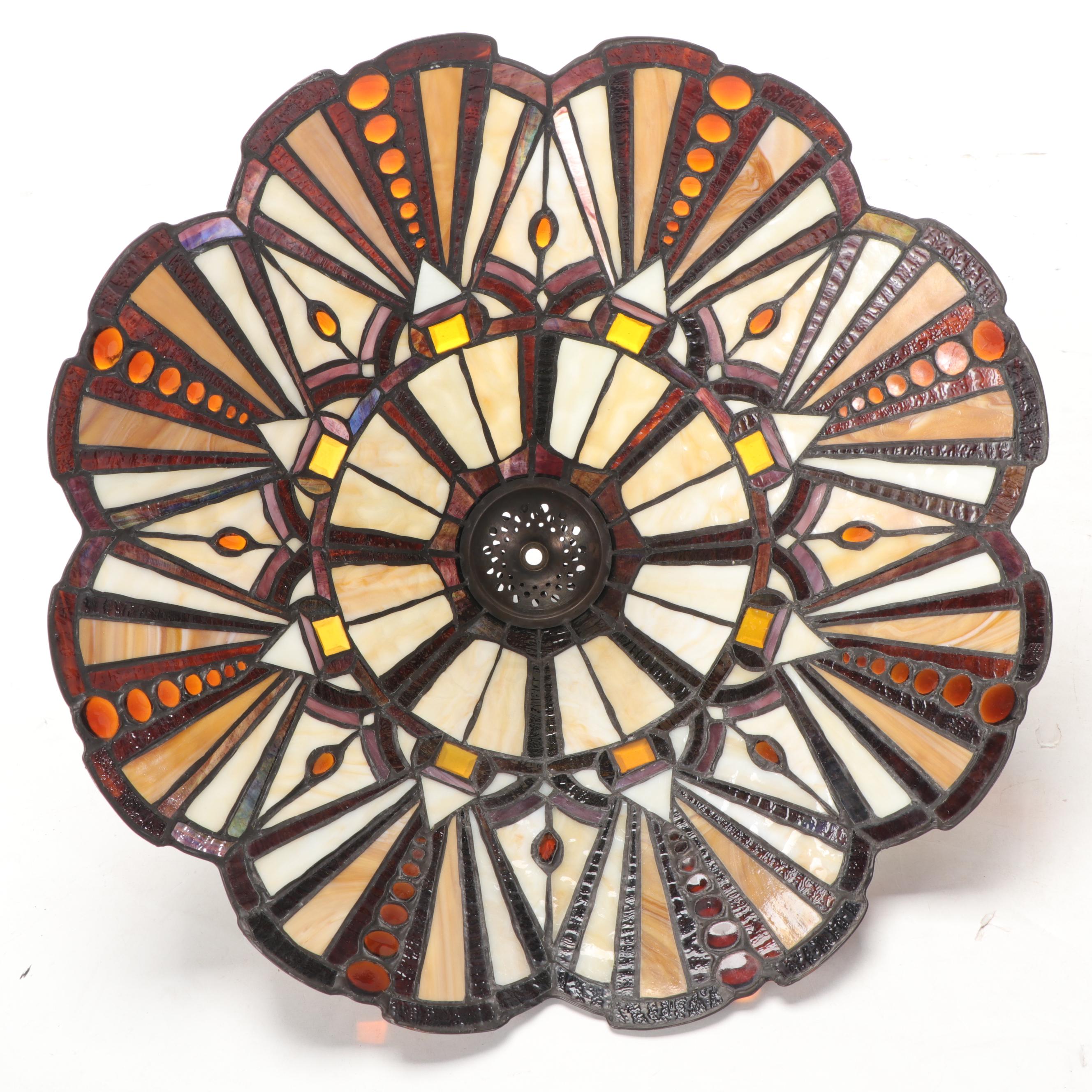 Colour Creations Timeless Serenity by Tania Bricel Slag Glass Table Lamp