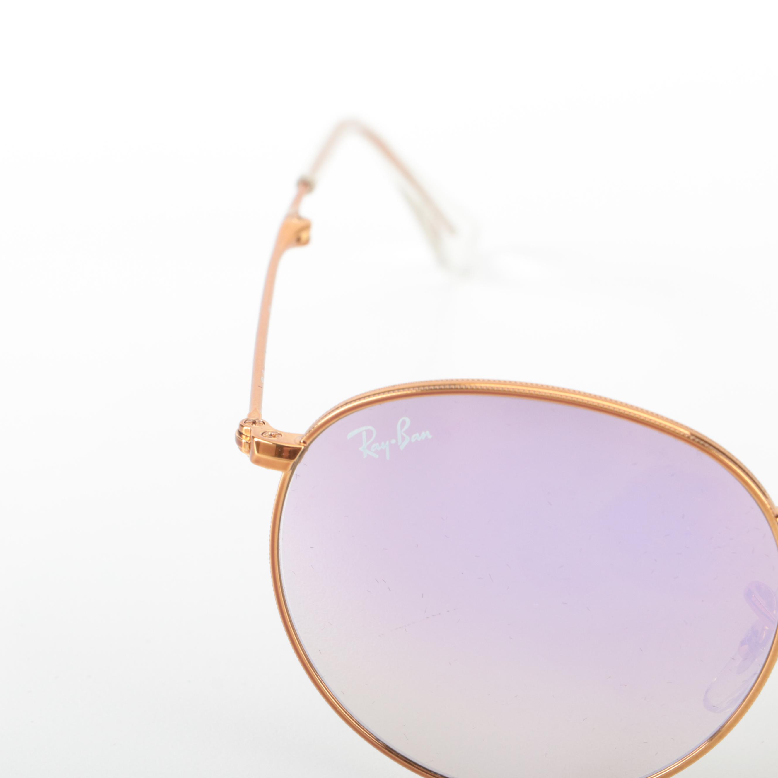 Ray-Ban RB3532 Round Flat  Folding Sunglasses with Case