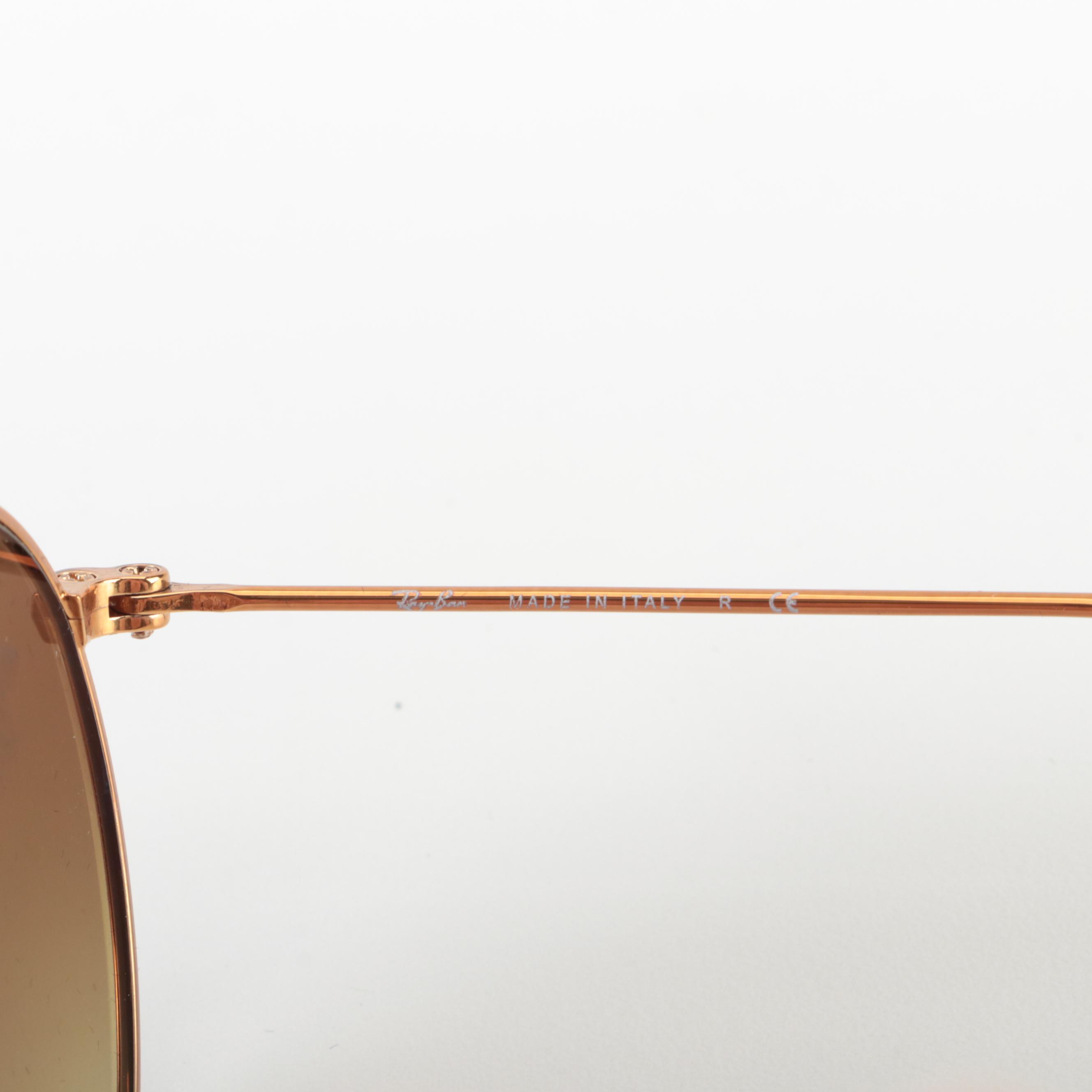 Ray-Ban RB3532 Round Flat  Folding Sunglasses with Case