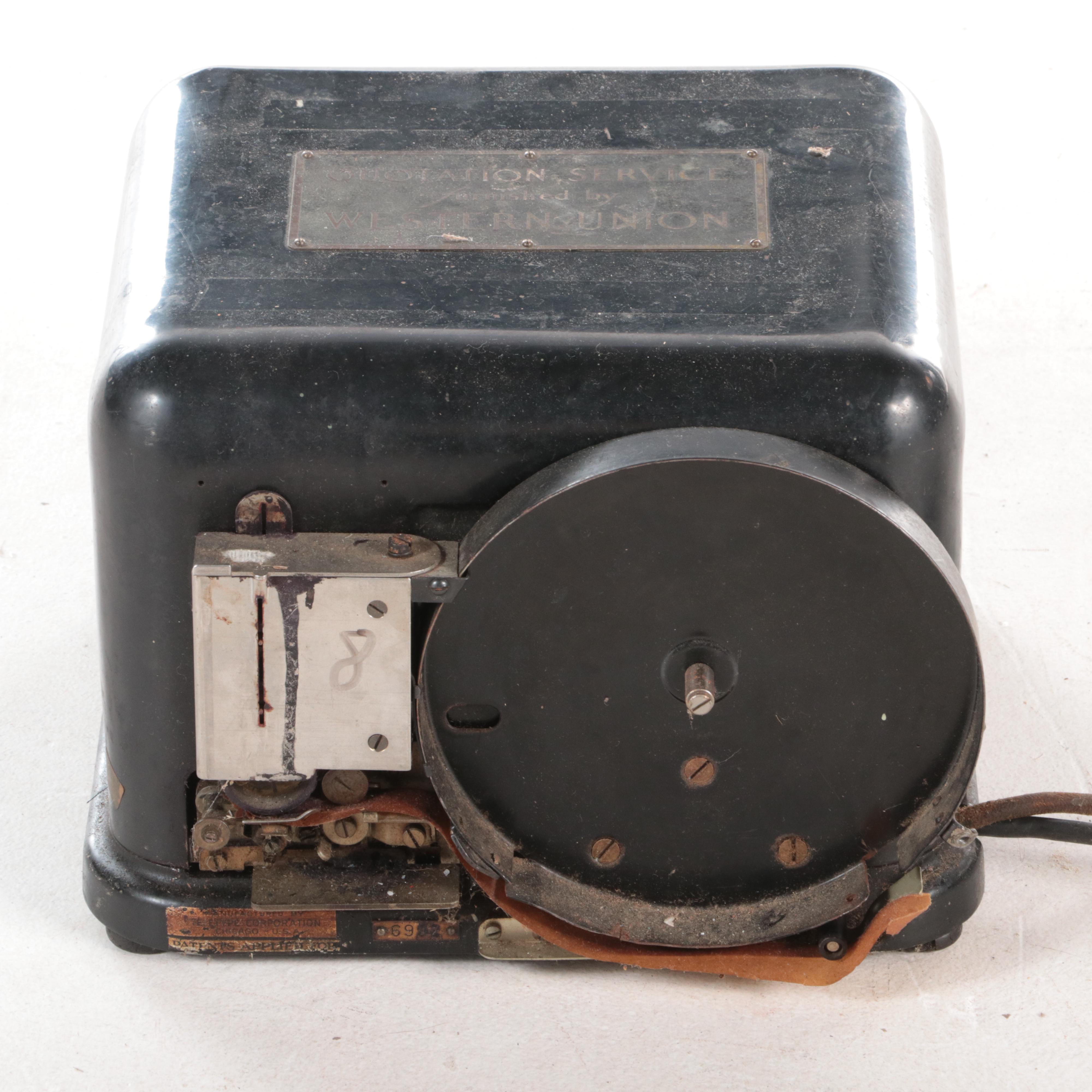 Western Union Quotation Service Stock Ticker Machine