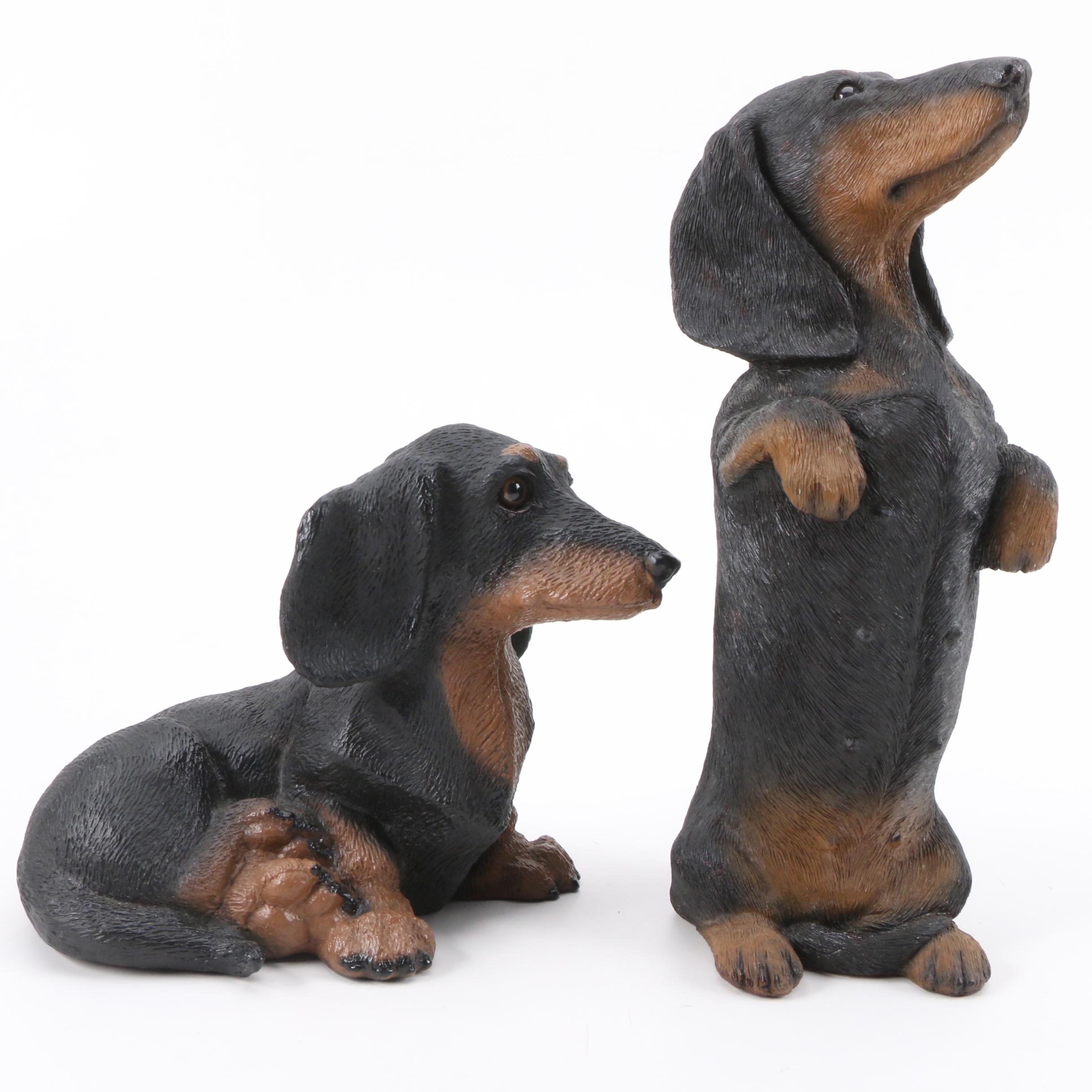 Sandicast and HomCo Cast Resin Dachshund Figurines, 1990s