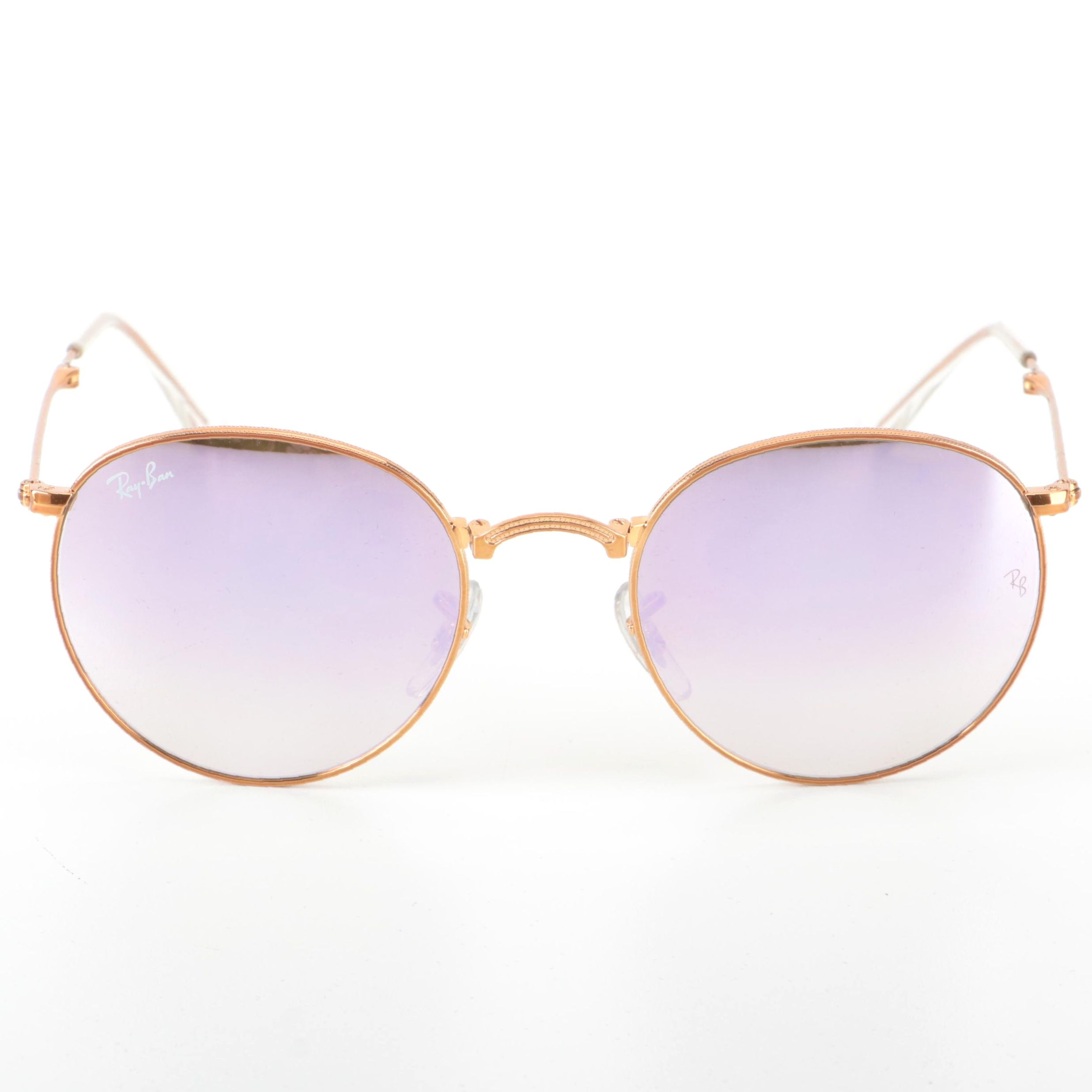 Ray-Ban RB3532 Round Flat  Folding Sunglasses with Case