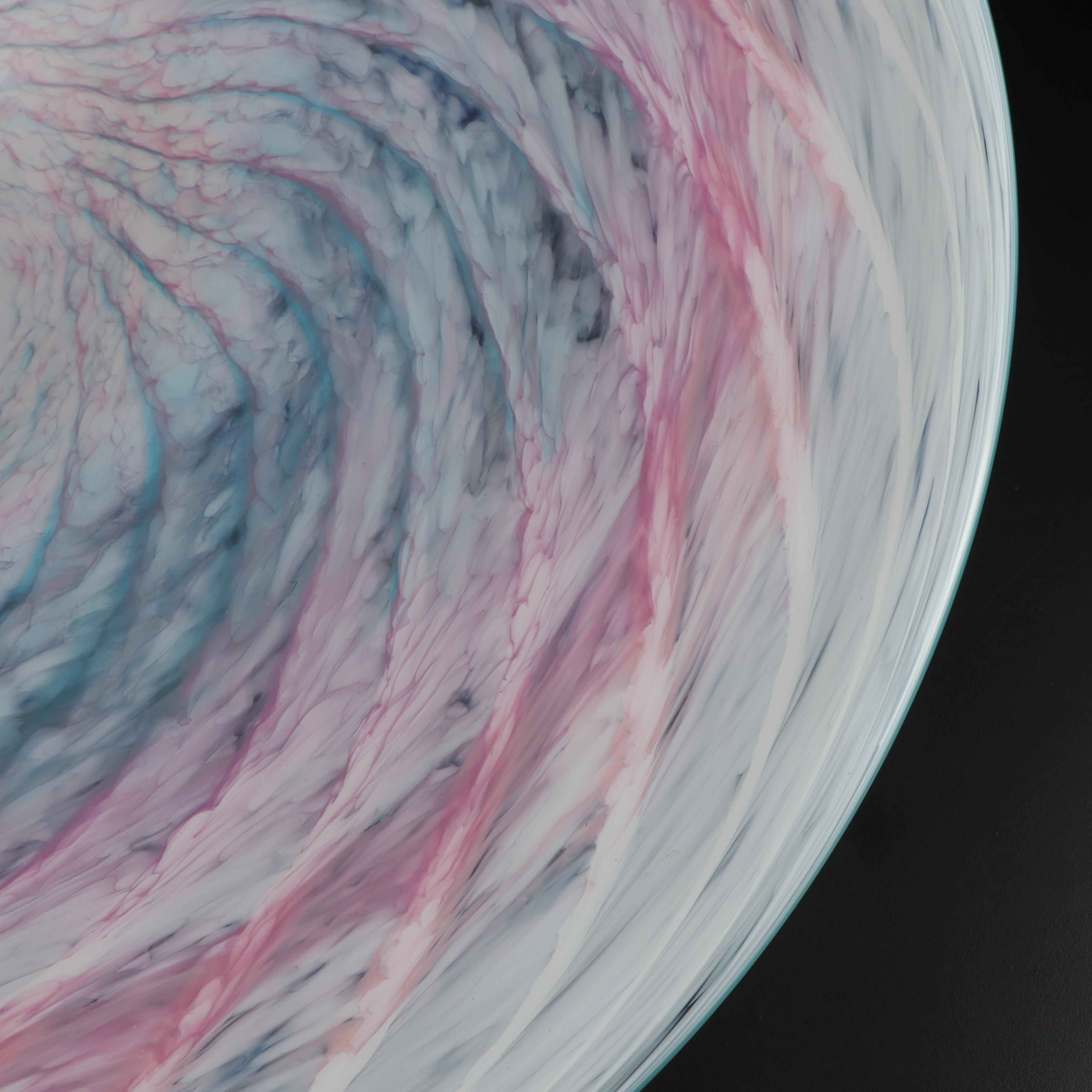 Cliff Goodman Polychrome Abstract Freeform Studio Art Glass Centerpiece Bowl