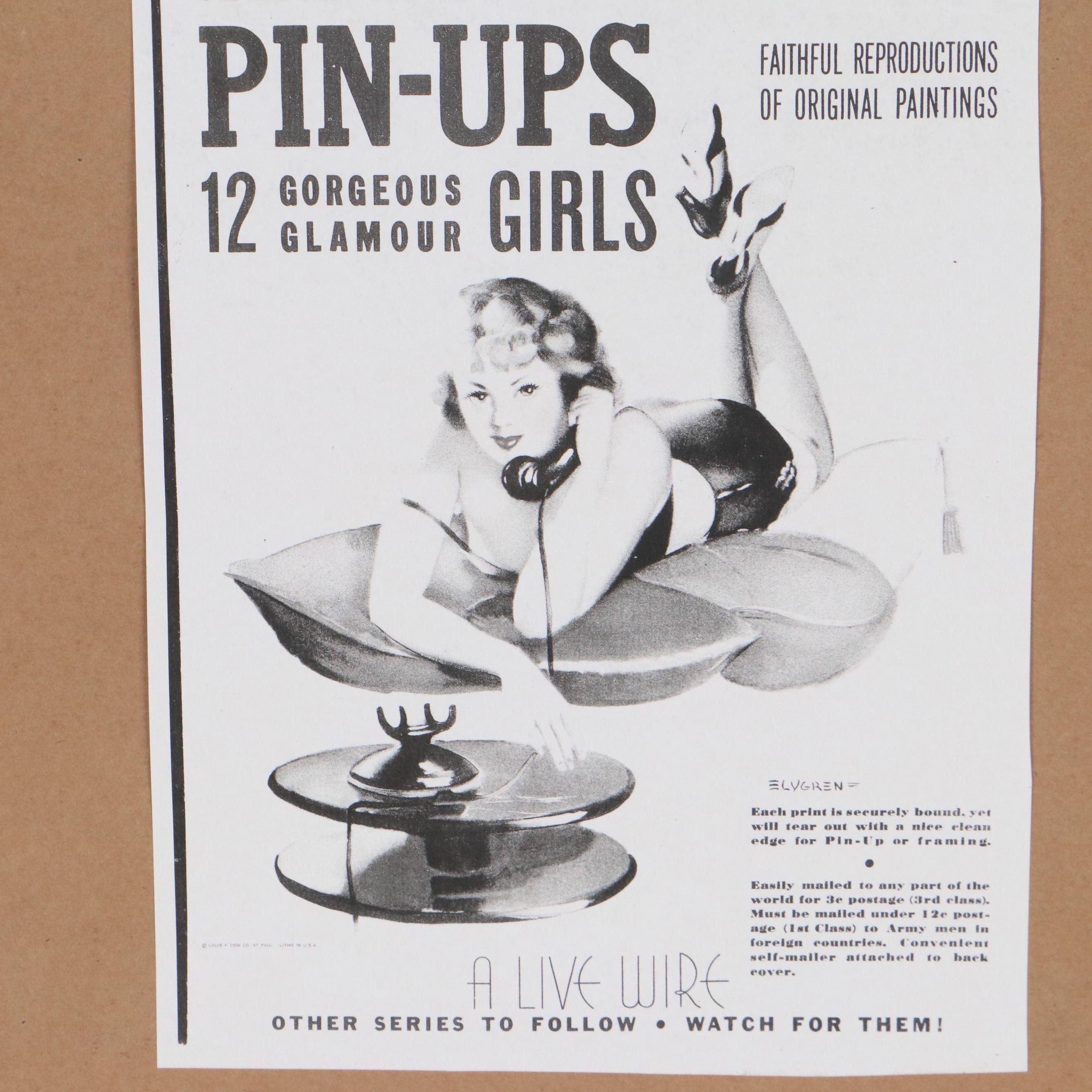 Pin-up Offset Lithograph After Gil Elvgren "Short on Sails," Circa 1940