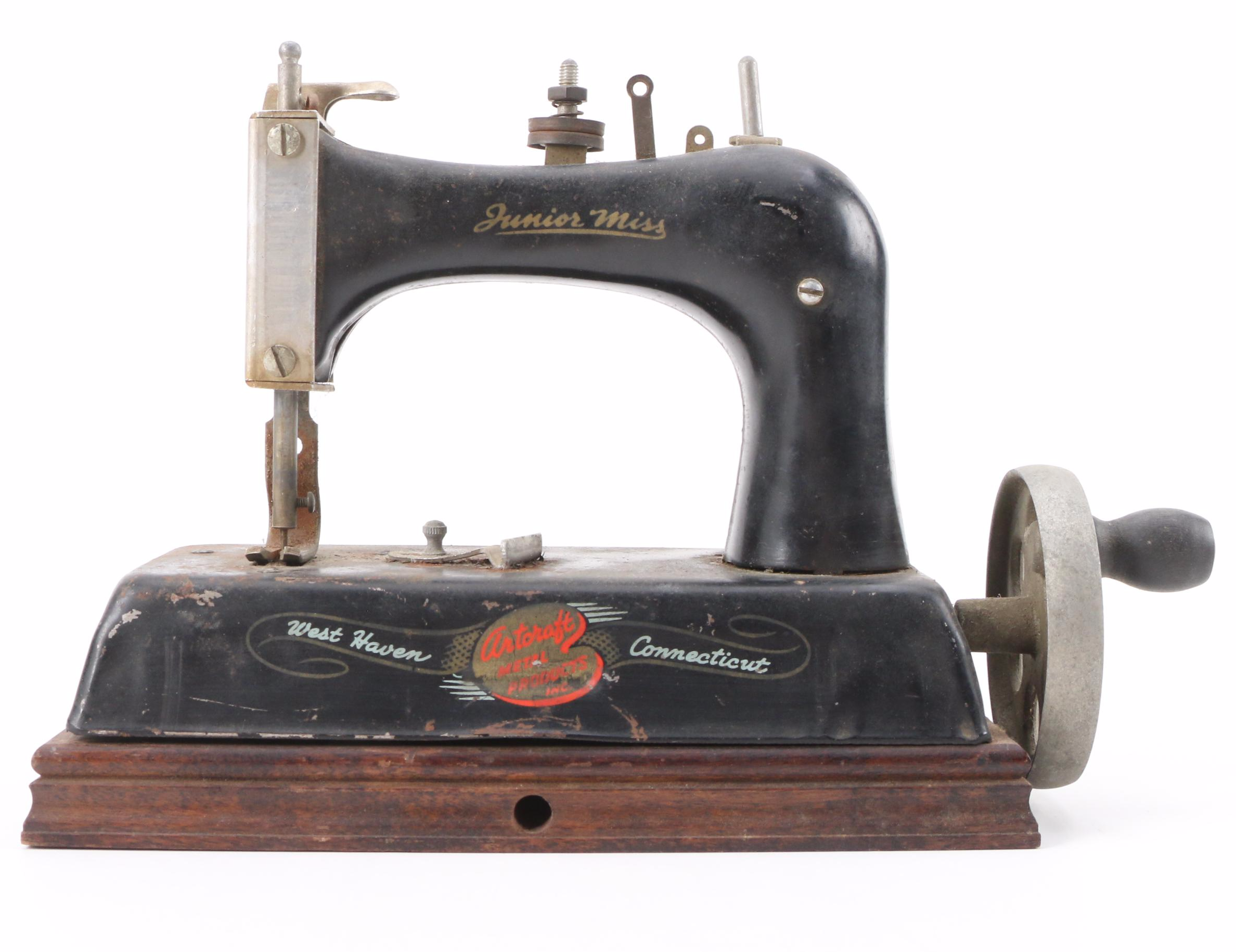 Artcraft Metal Products "Junior Miss" Toy Sewing Machine, Mid-20th Century