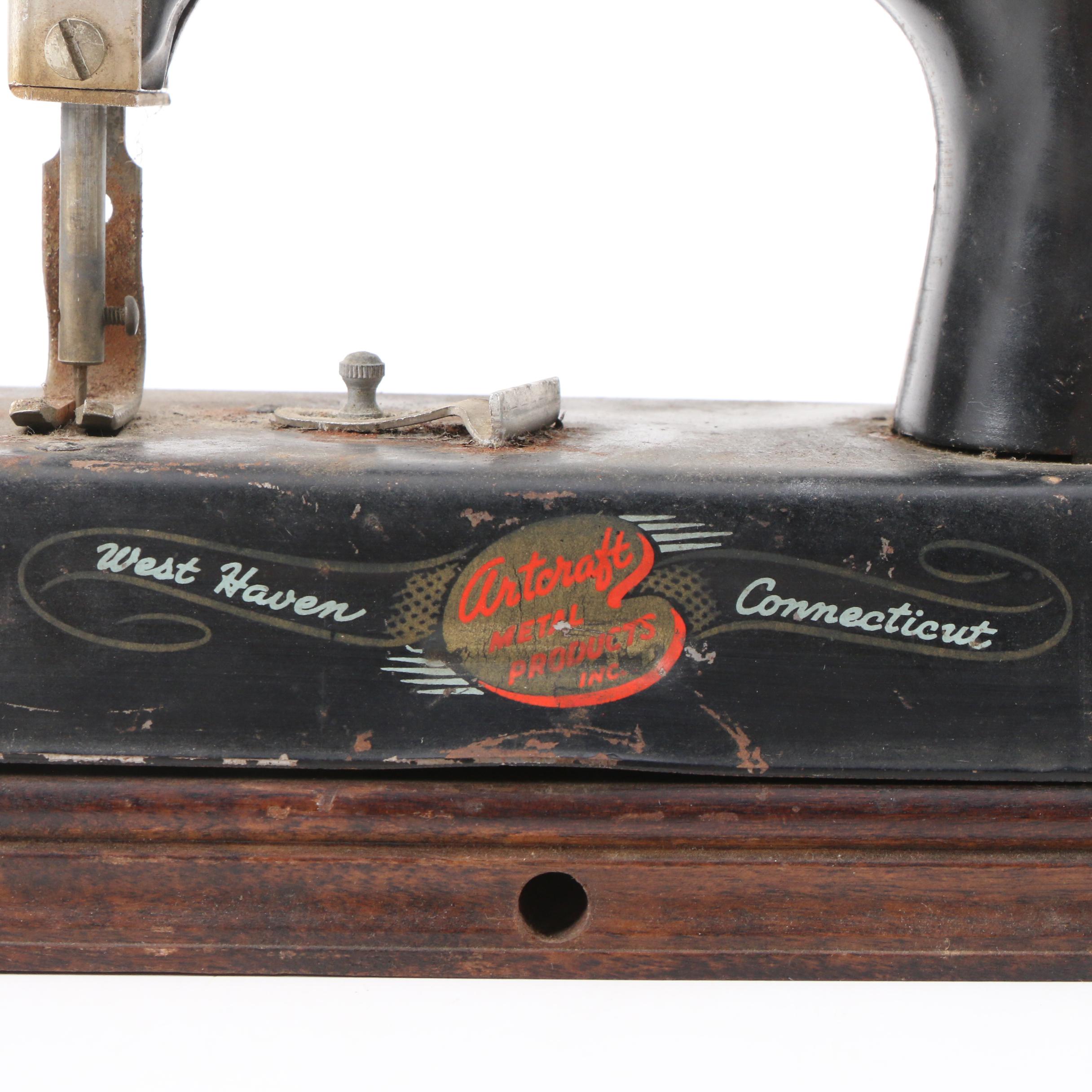 Artcraft Metal Products "Junior Miss" Toy Sewing Machine, Mid-20th Century