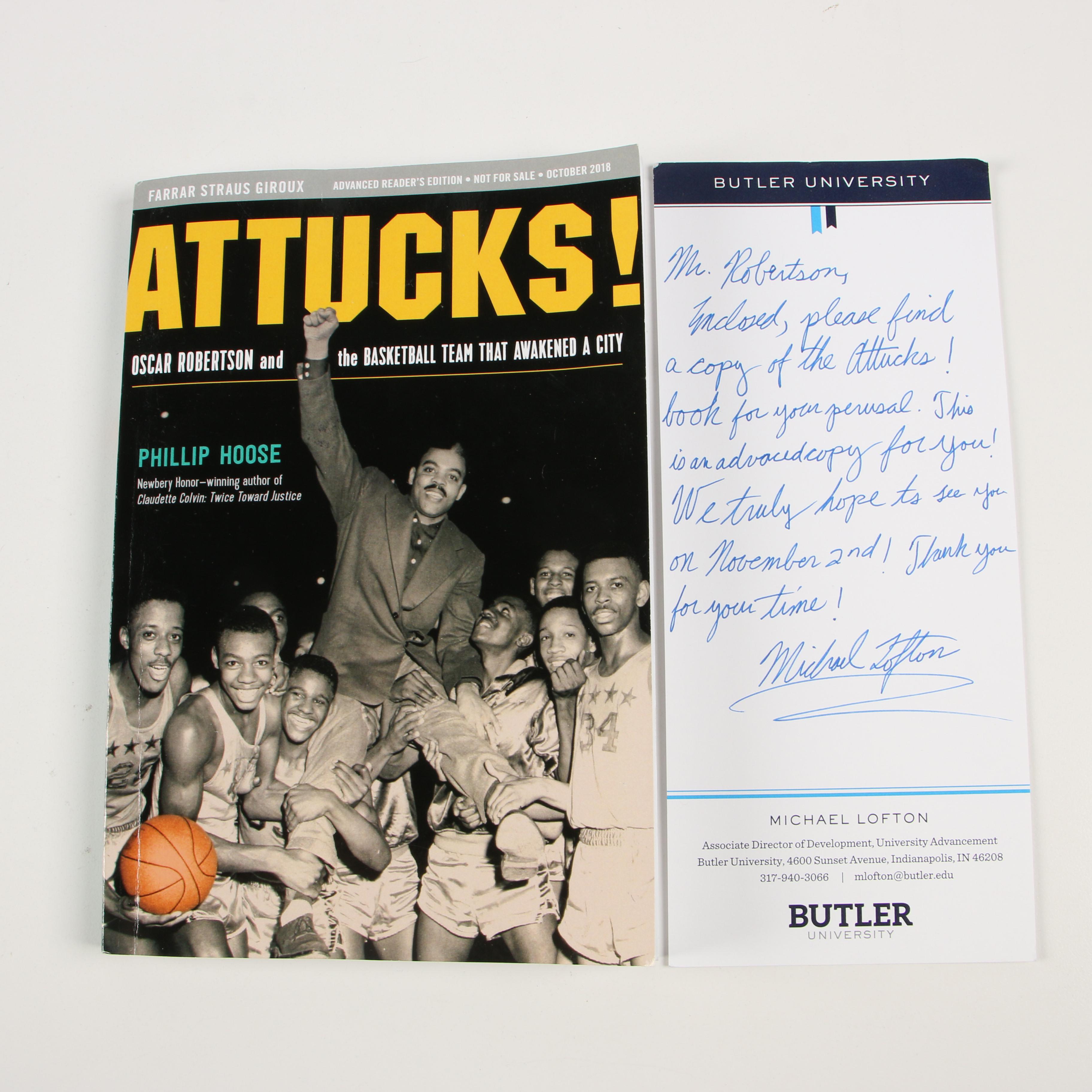 Crispus Attucks Varsity Letter, Signed Program, Photographs and More