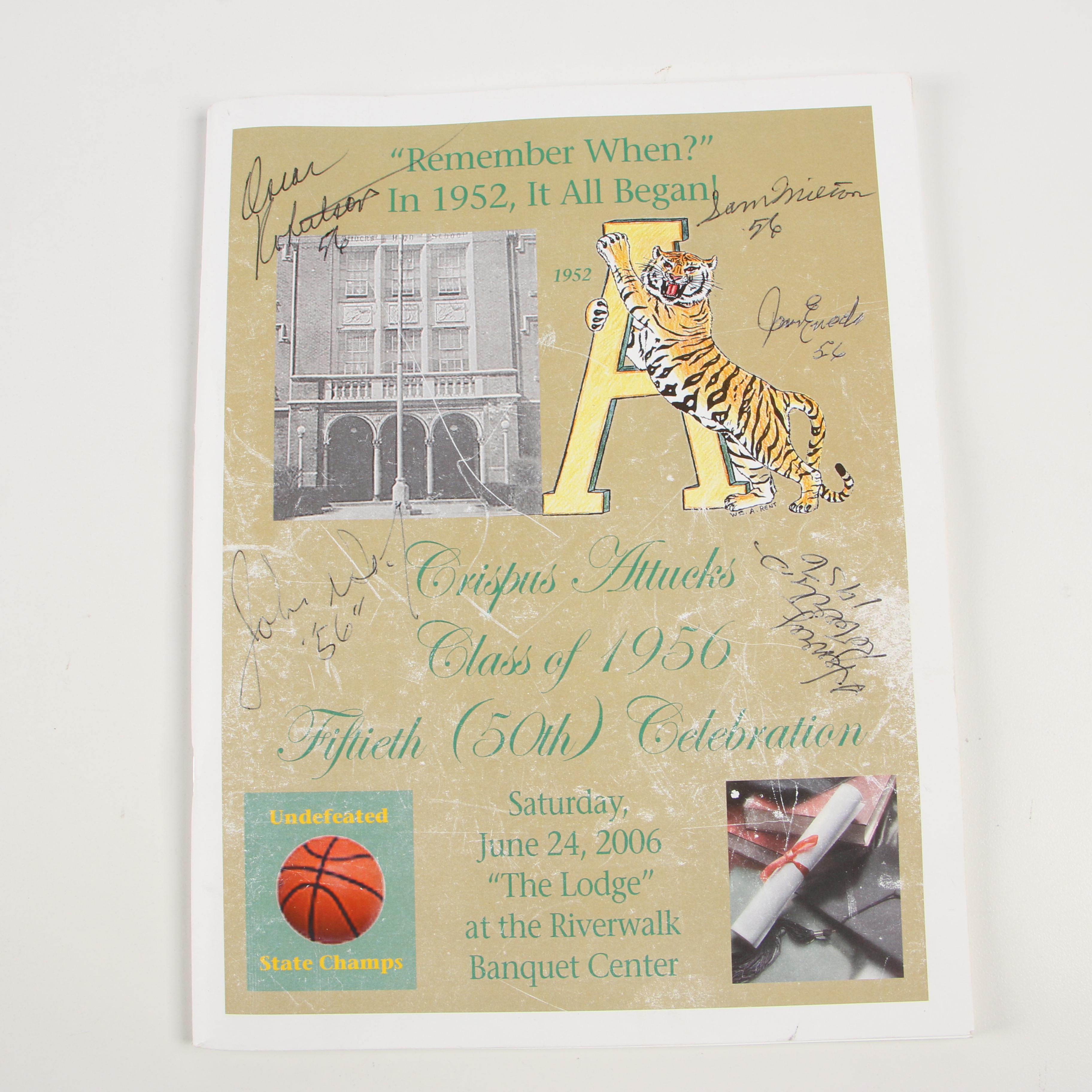 Crispus Attucks Varsity Letter, Signed Program, Photographs and More