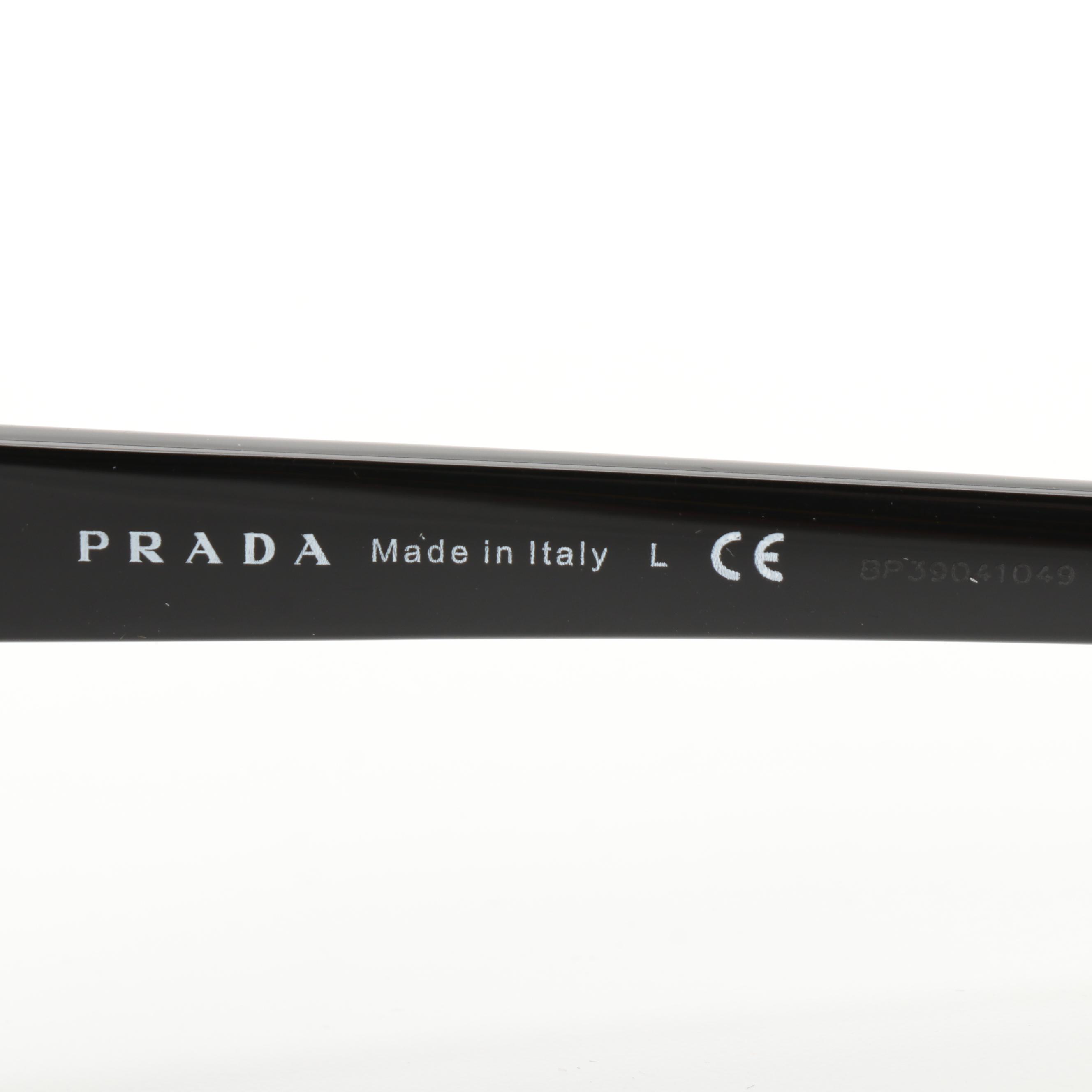 Prada SPR04V Rectangular Sunglasses with Case and Box