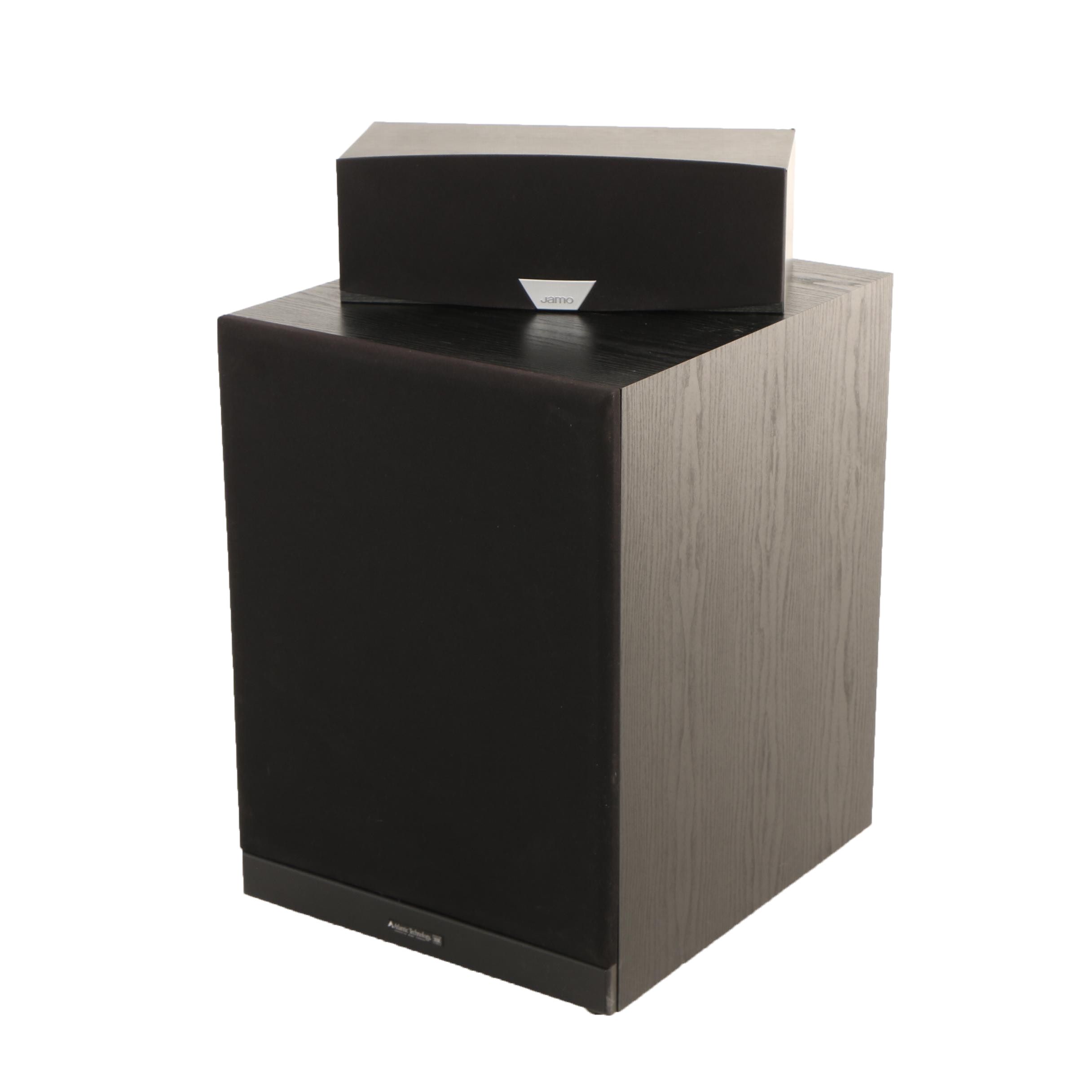 Atlantic Technology 372 PBM Powered Subwoofer and Jamo Center Speaker