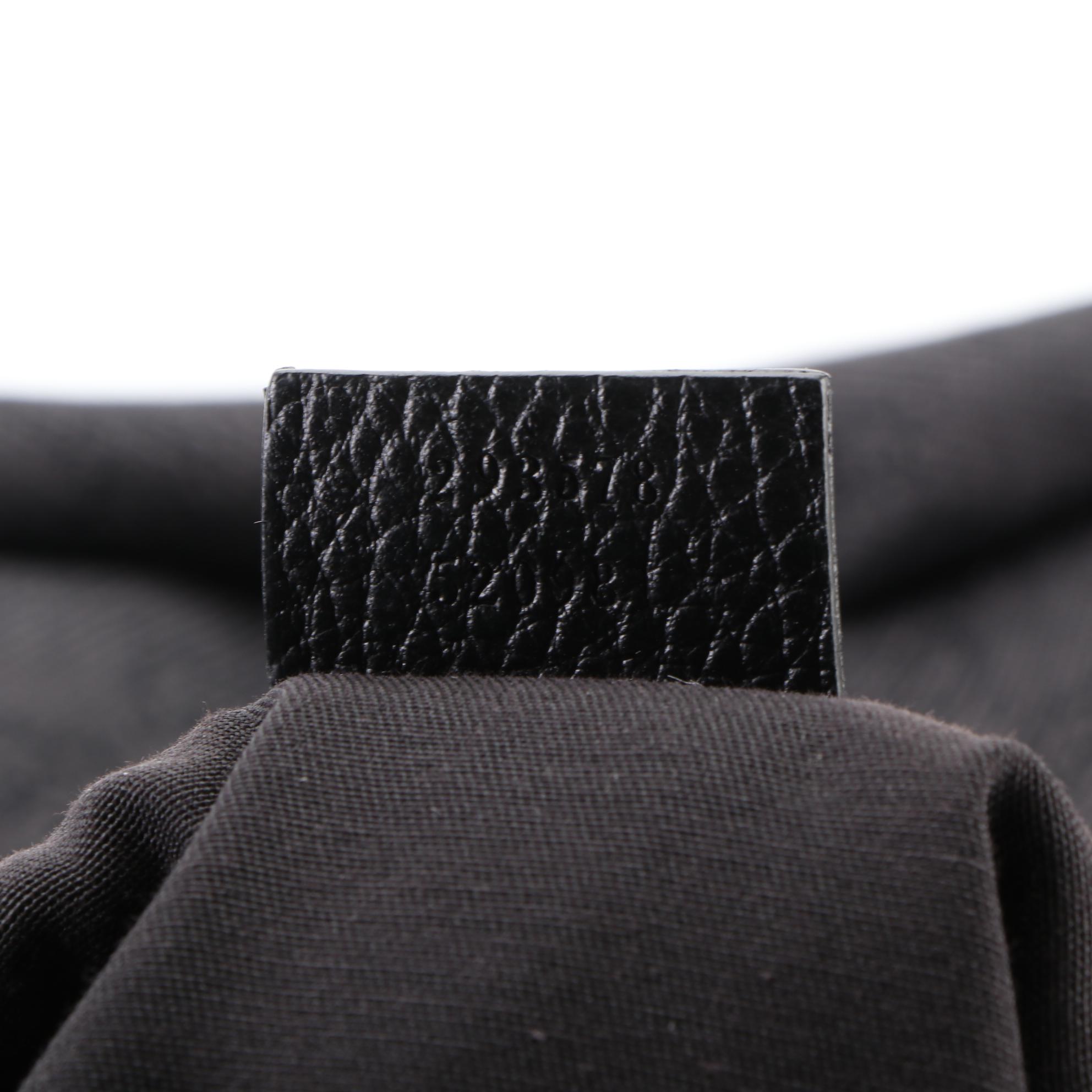 Gucci Abbey D-Ring Bag in Black GG Denim and Leather