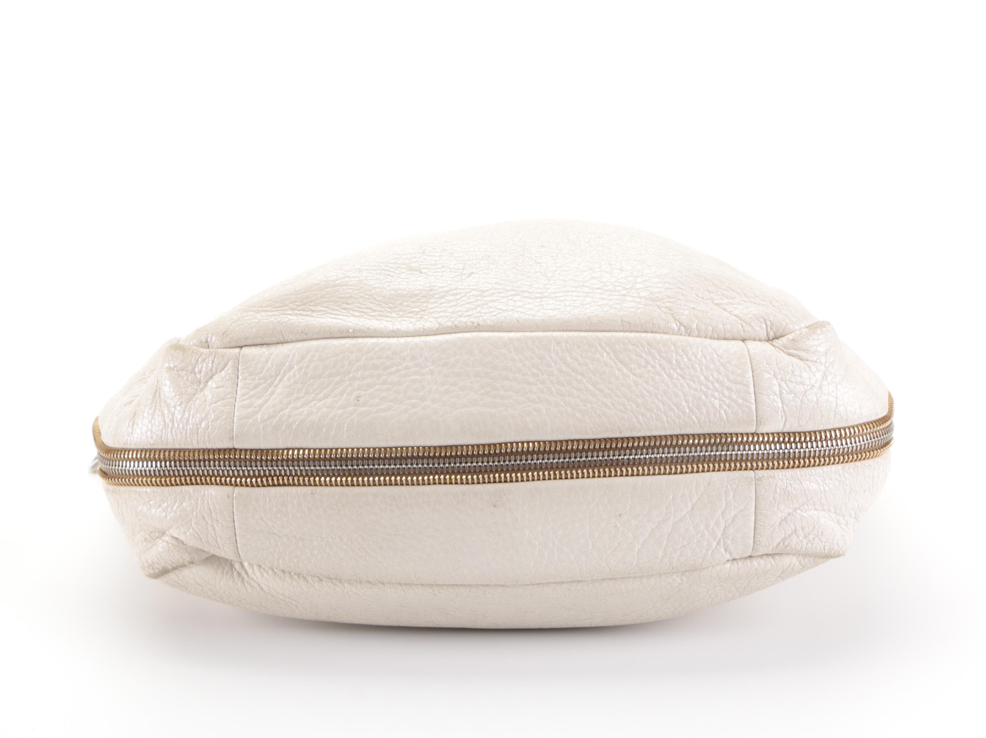 Prada Expandable Two-Way Bag in Talco Cervo Lux Leather