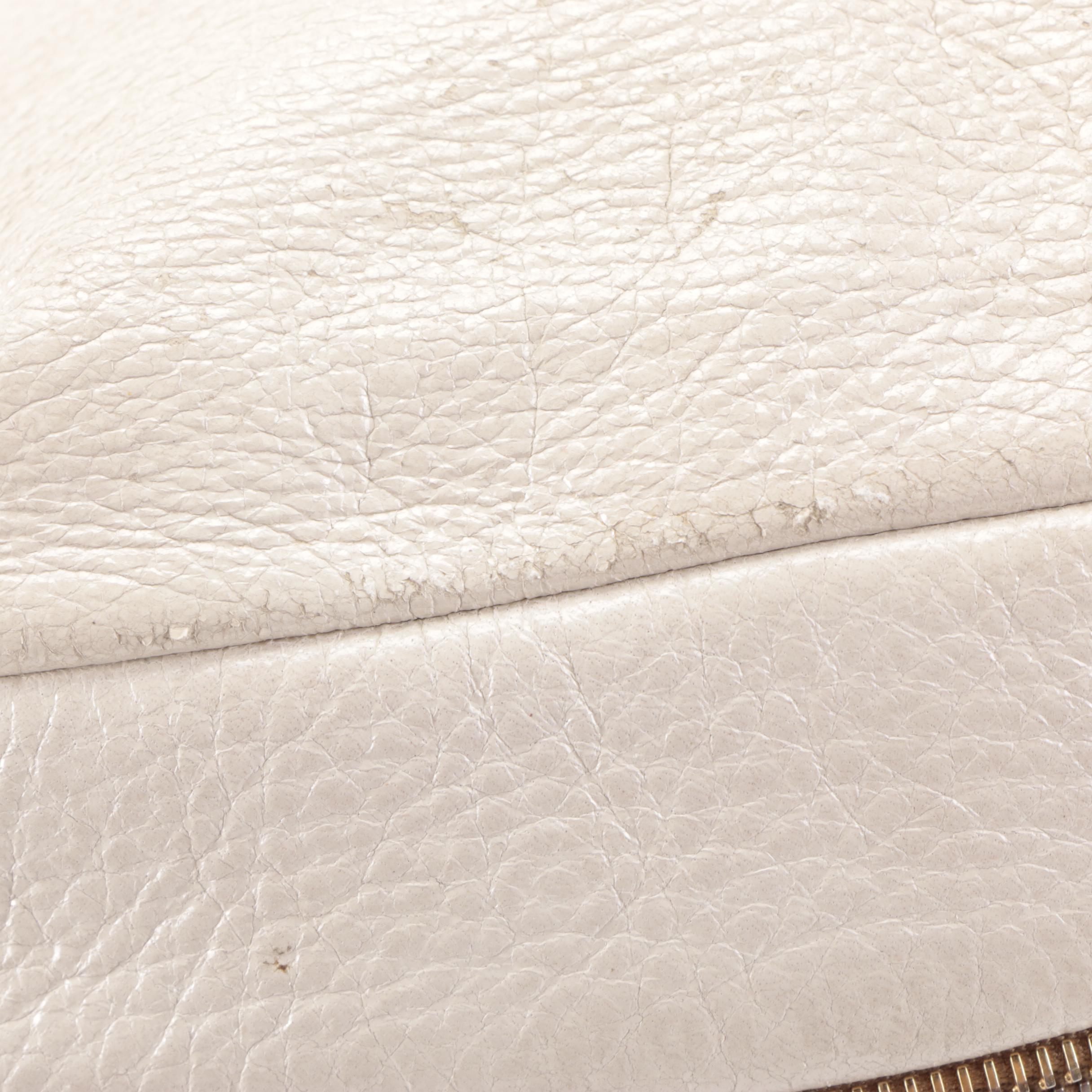 Prada Expandable Two-Way Bag in Talco Cervo Lux Leather