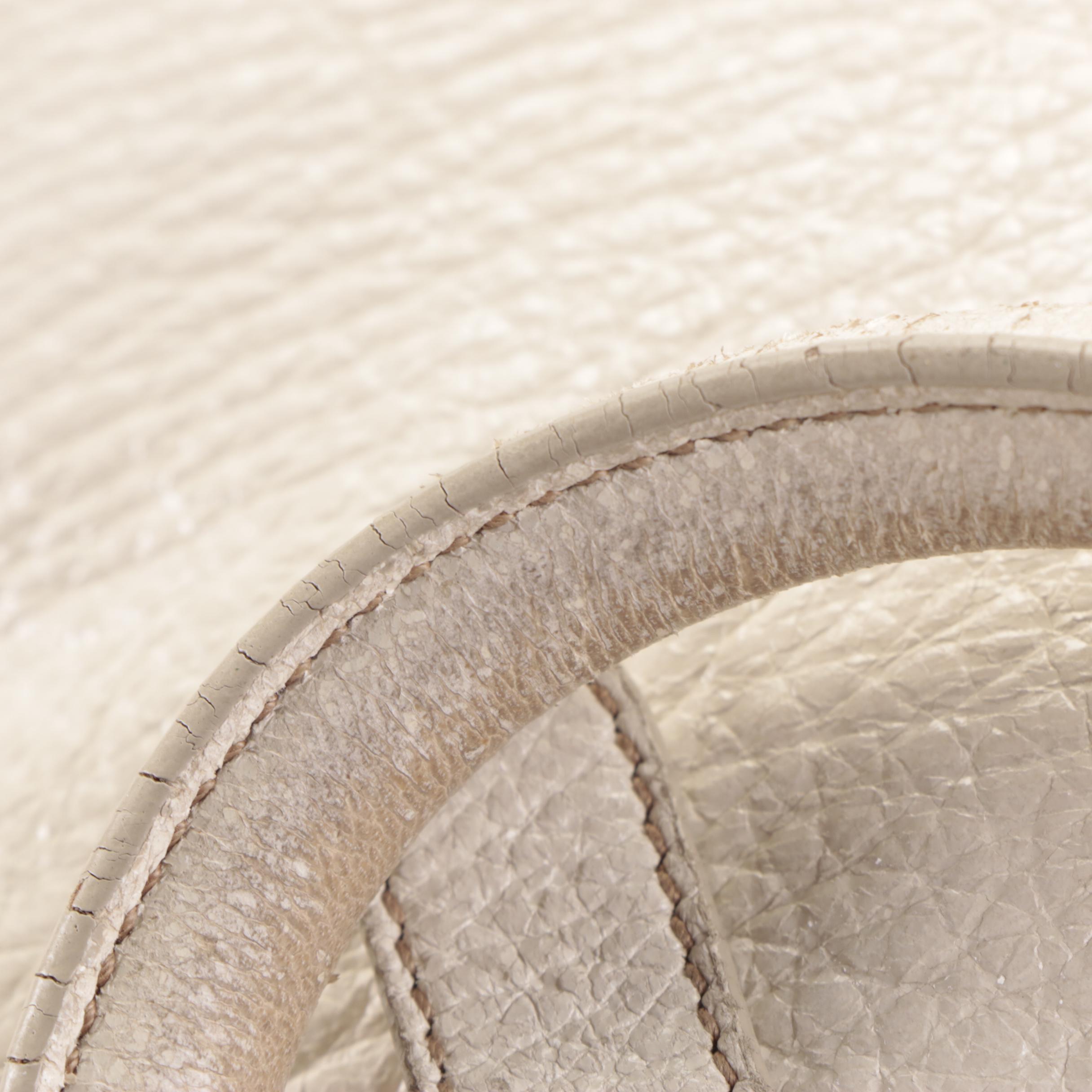 Prada Expandable Two-Way Bag in Talco Cervo Lux Leather