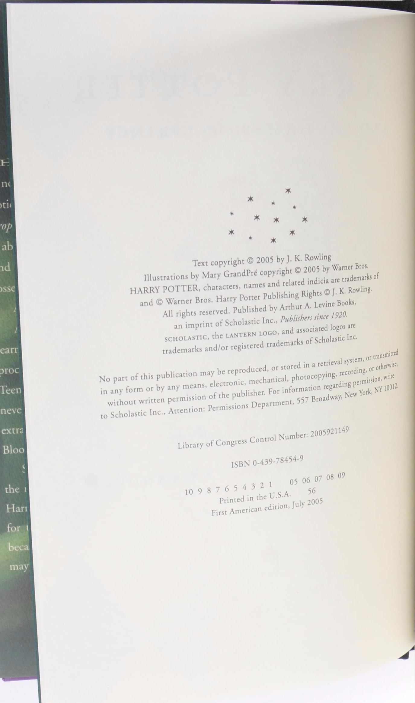 First American Edition "Harry Potter" Complete Series by J. K. Rowling