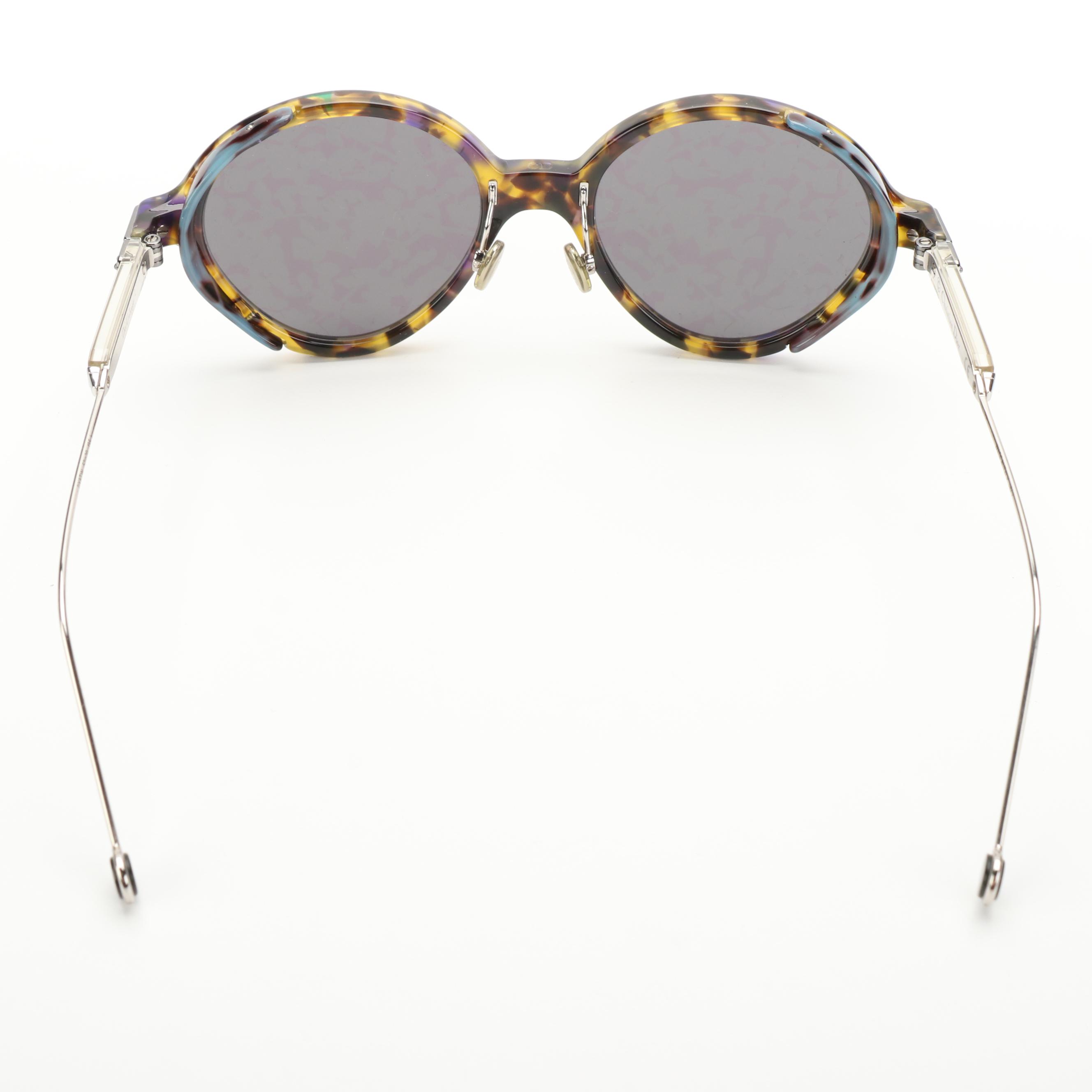 Christian Dior 0X8TW Umbrage Oval Sunglasses with Mirrored-Leaf Lenses and Case