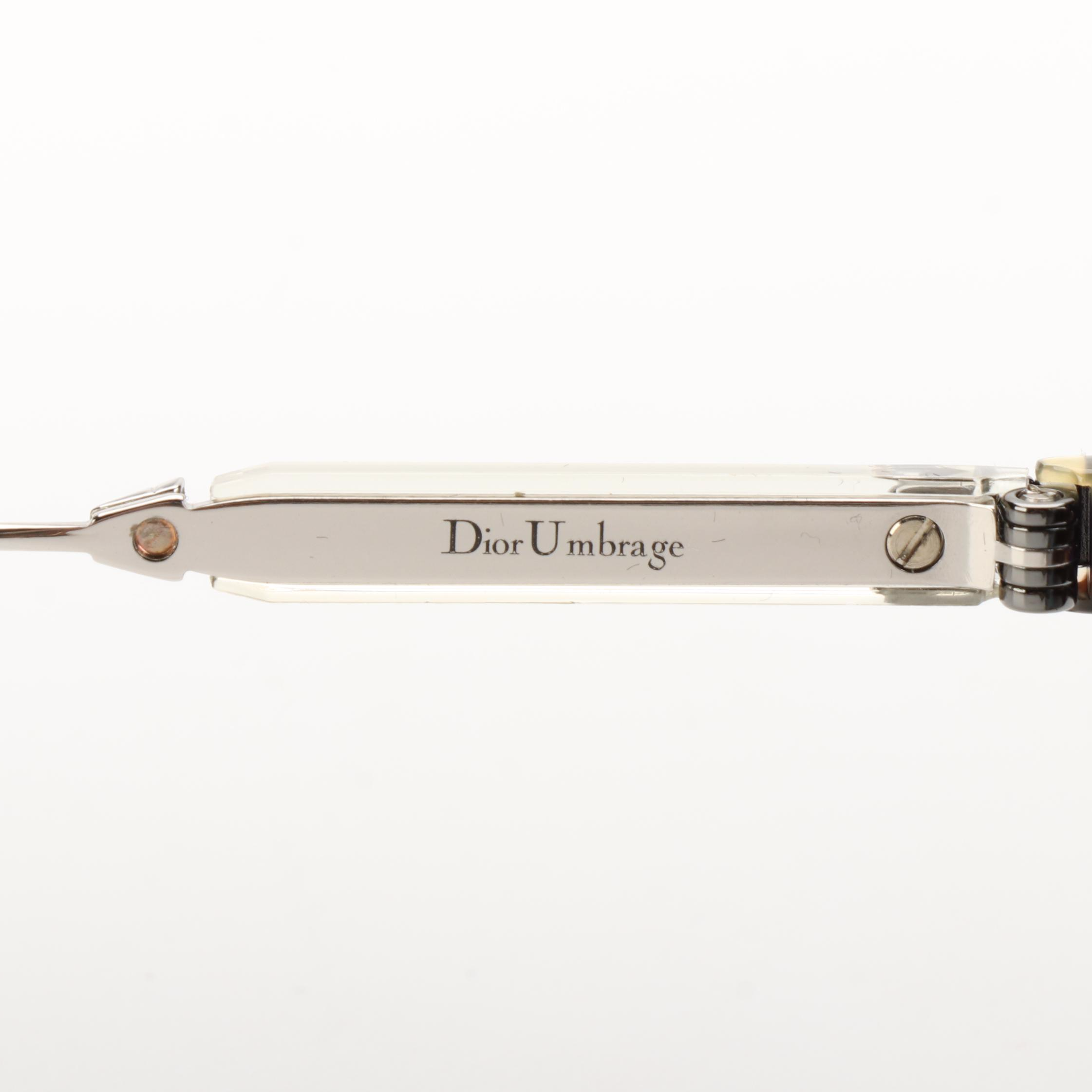 Christian Dior 0X8TW Umbrage Oval Sunglasses with Mirrored-Leaf Lenses and Case