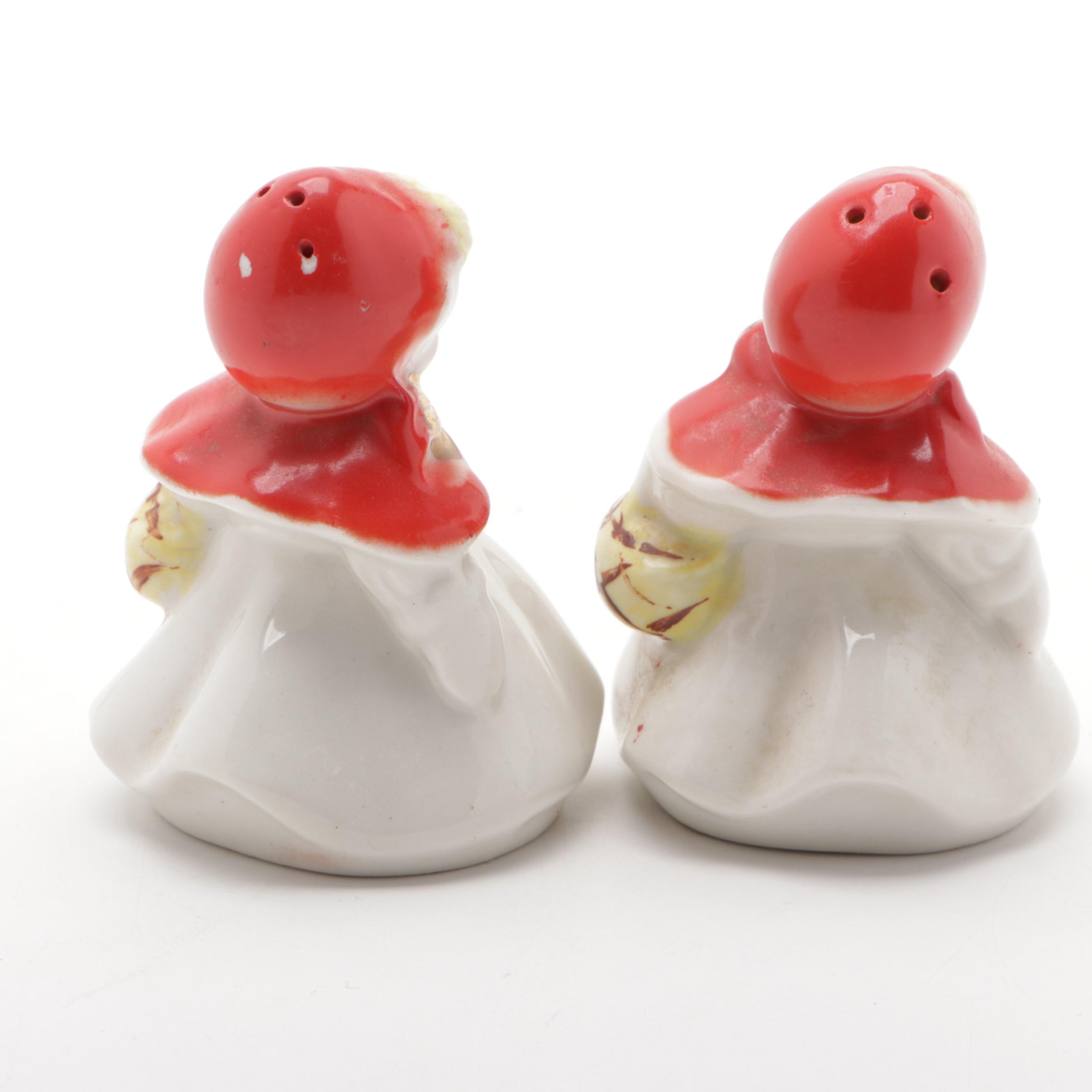 Hull "Little Red Riding Hood" Ceramic Pitcher and Salt and Pepper Shaker Set