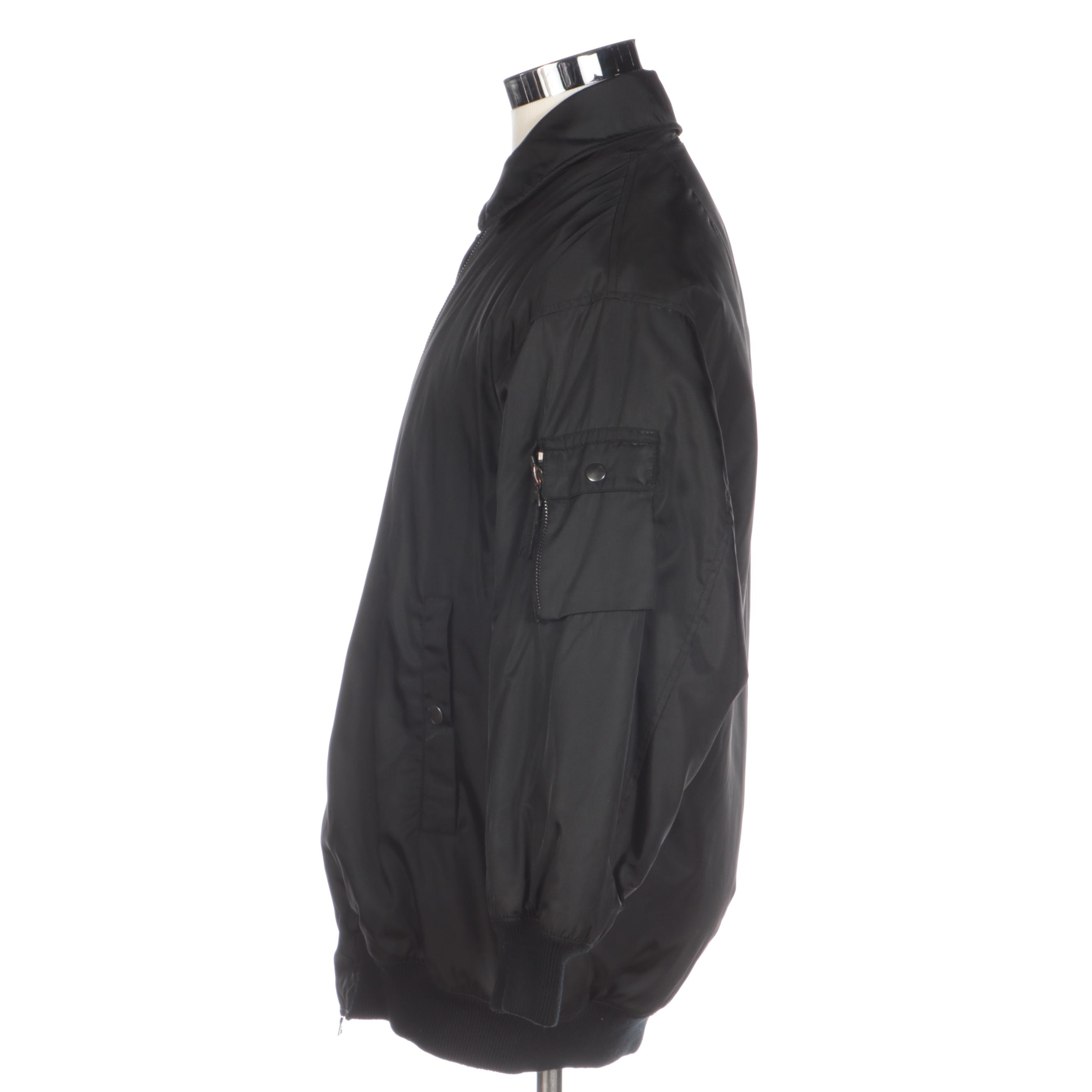 Prada Men's Bomber Jacket in Black Nylon