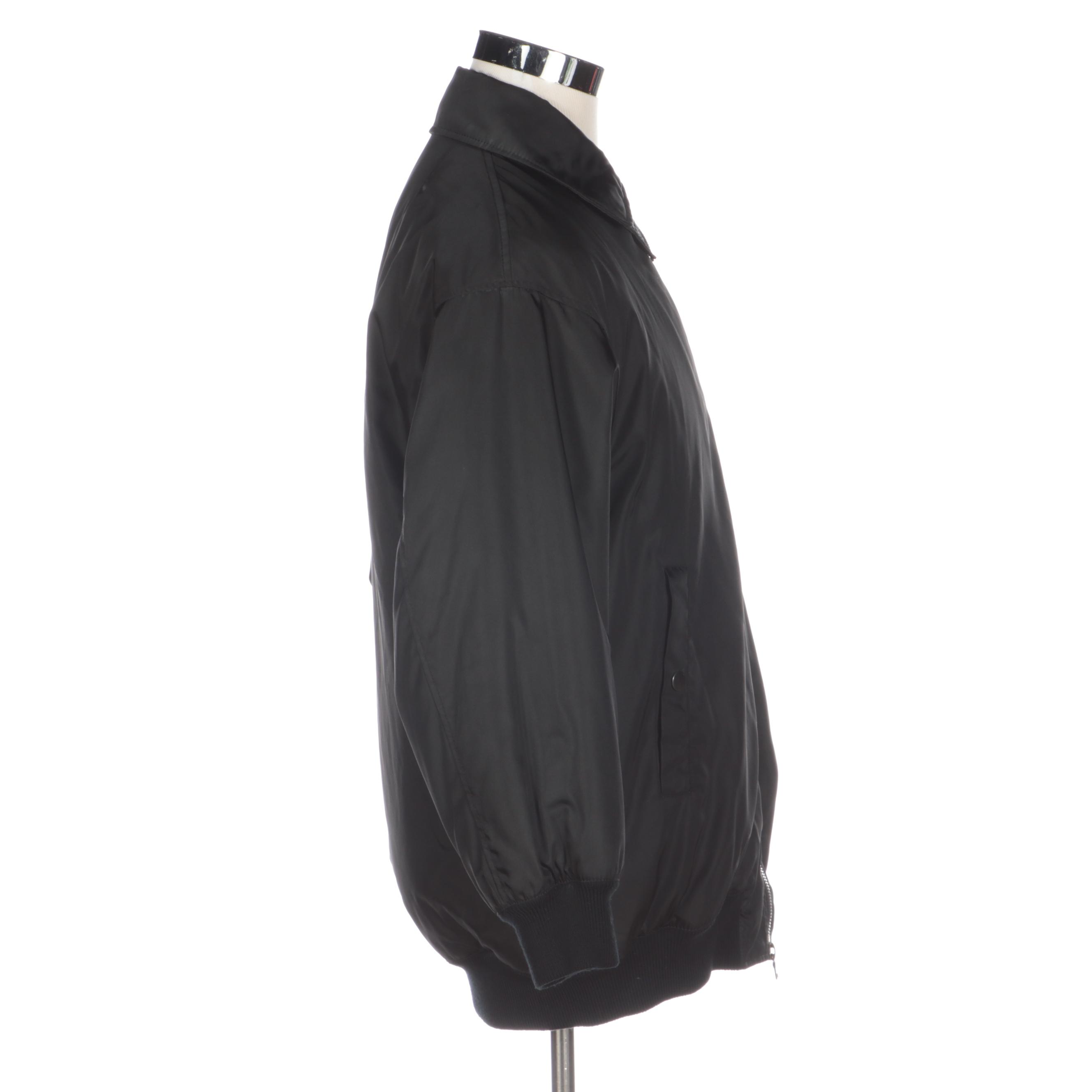 Prada Men's Bomber Jacket in Black Nylon