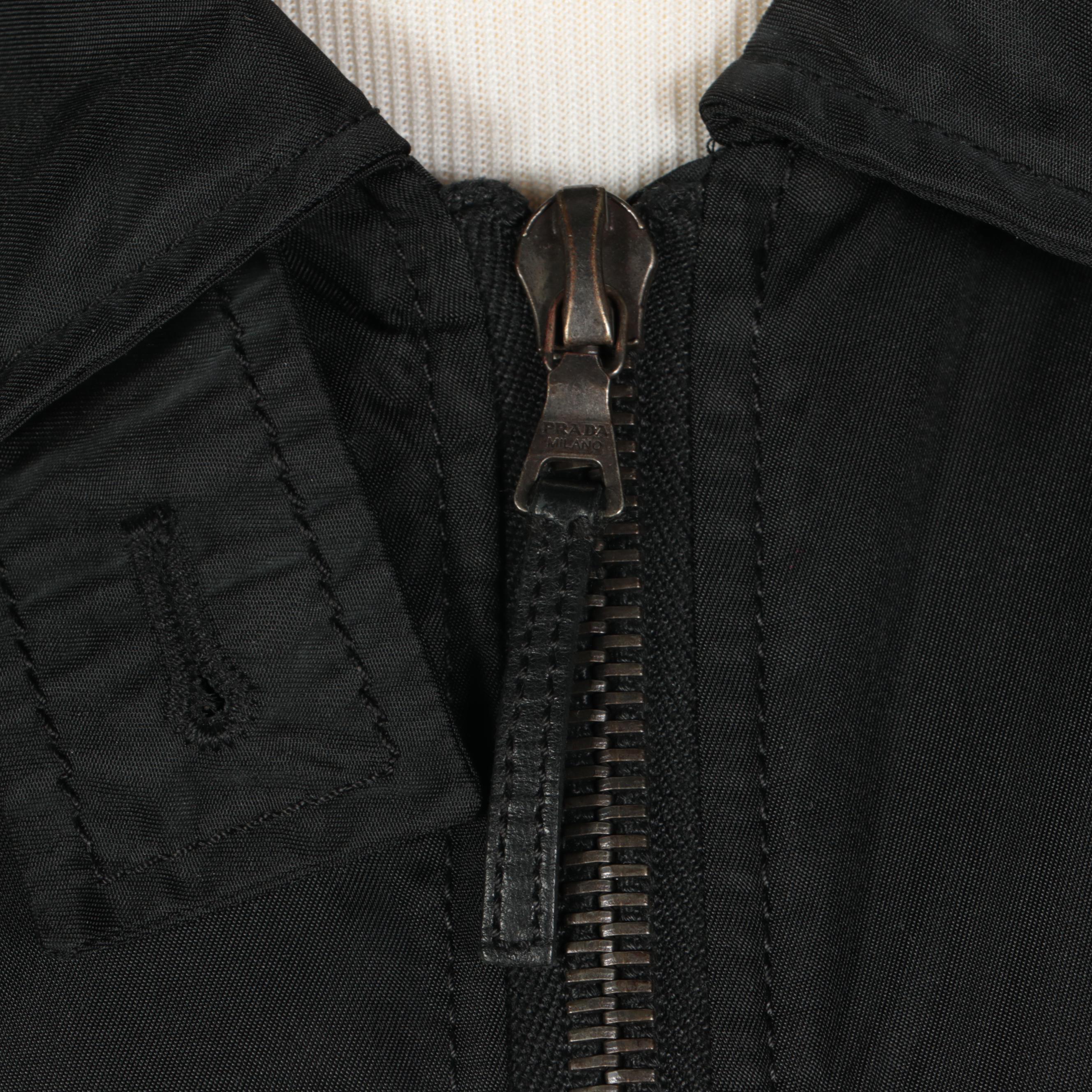 Prada Men's Bomber Jacket in Black Nylon