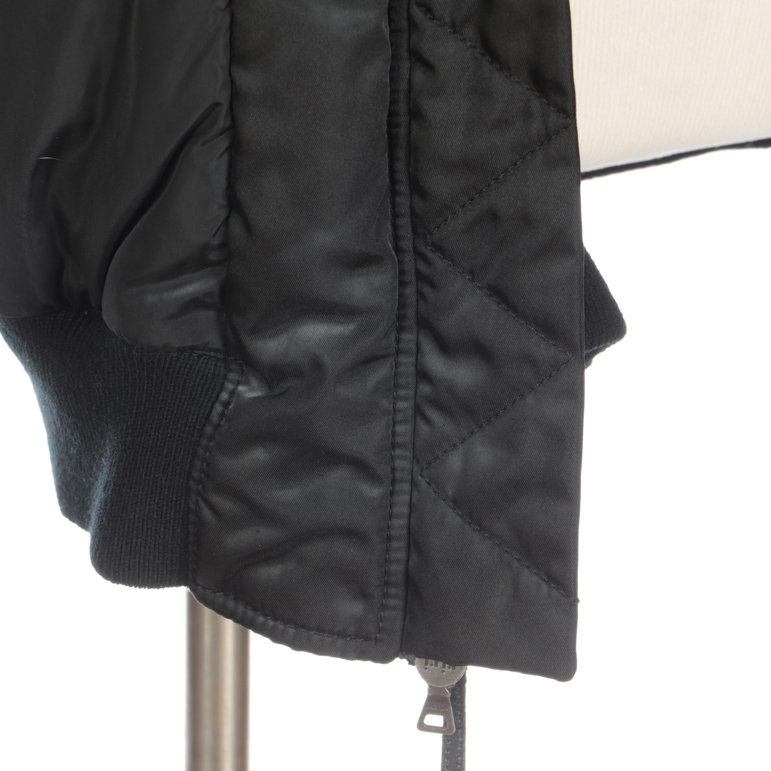 Prada Men's Bomber Jacket in Black Nylon