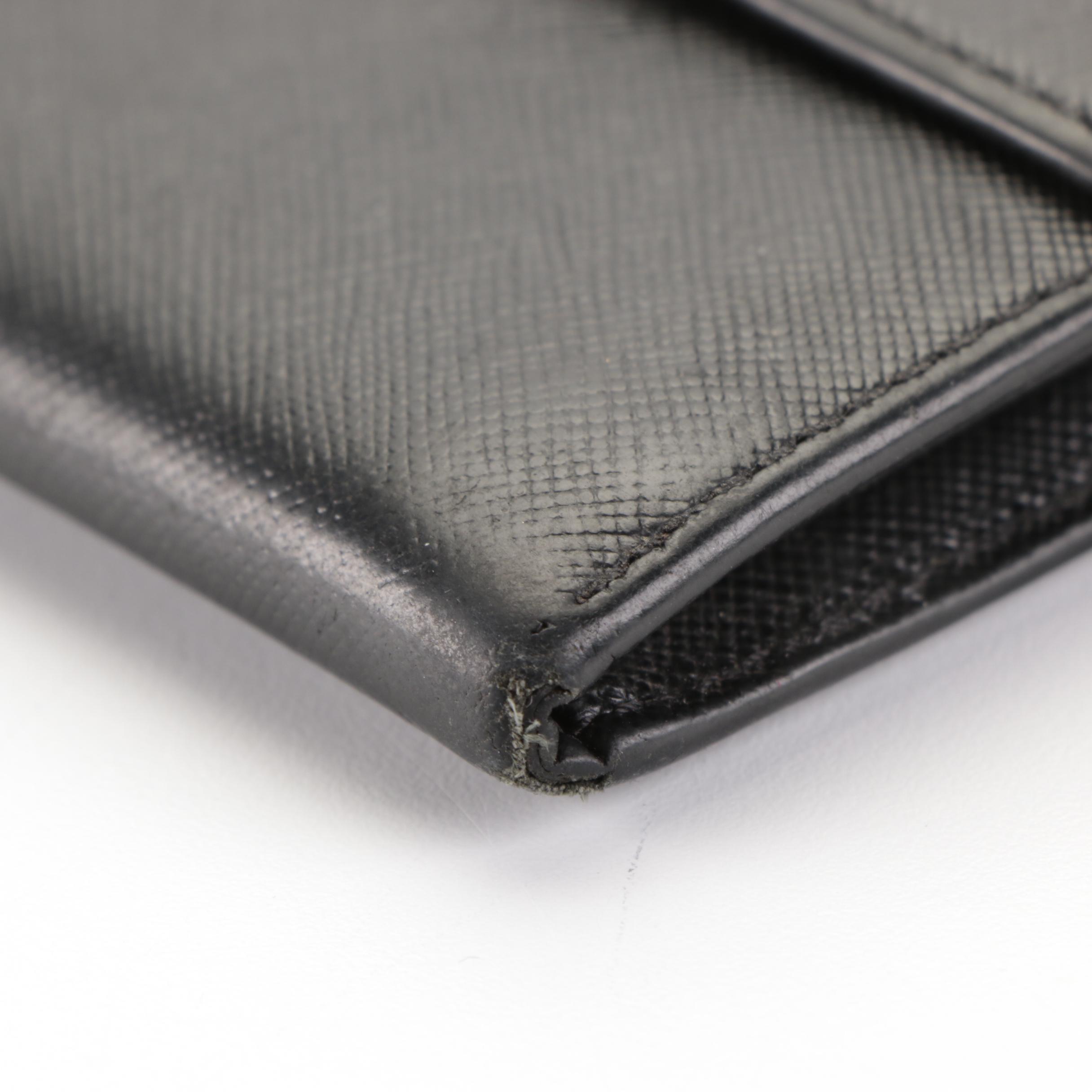Prada Long Wallet in Black Saffiano Leather