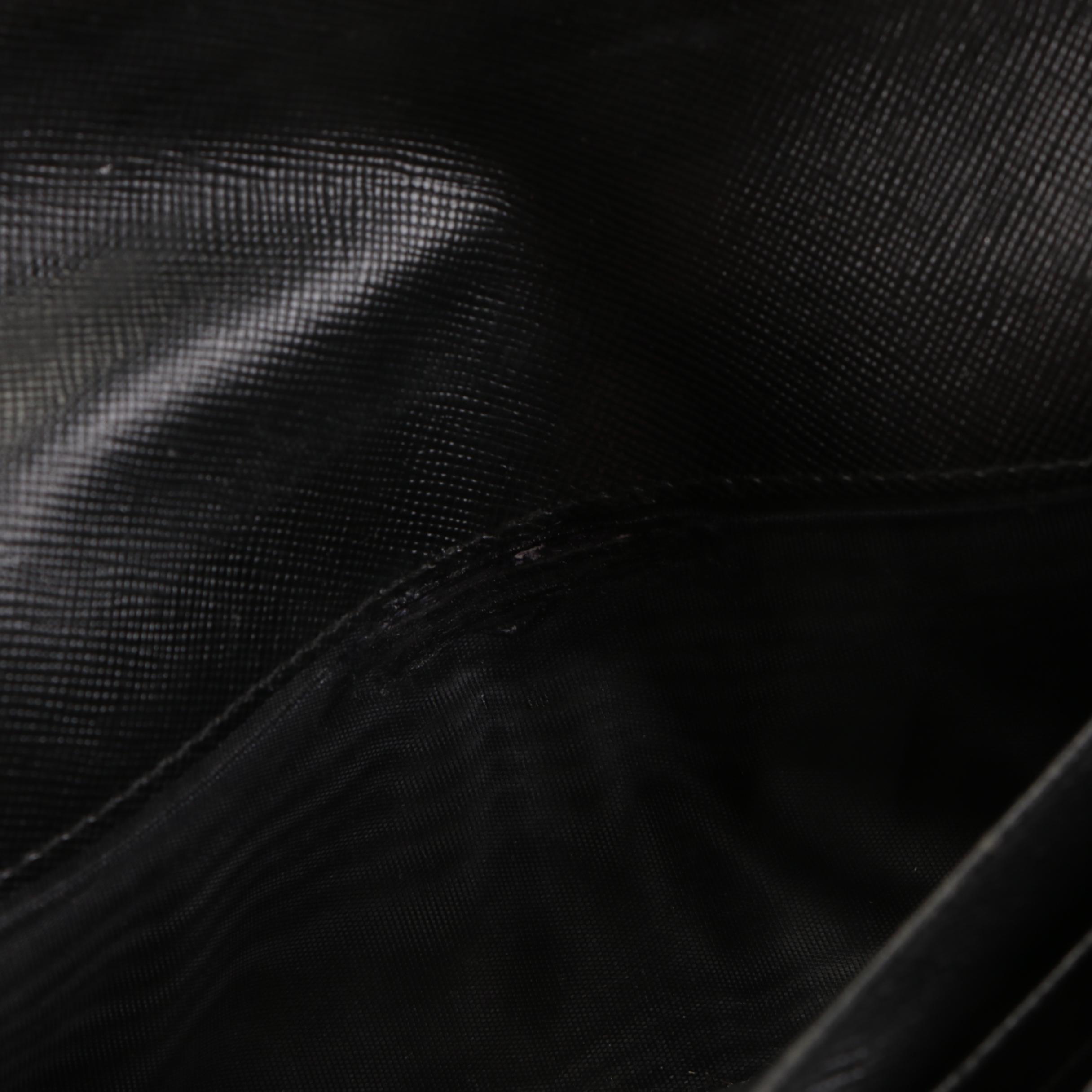 Prada Long Wallet in Black Saffiano Leather