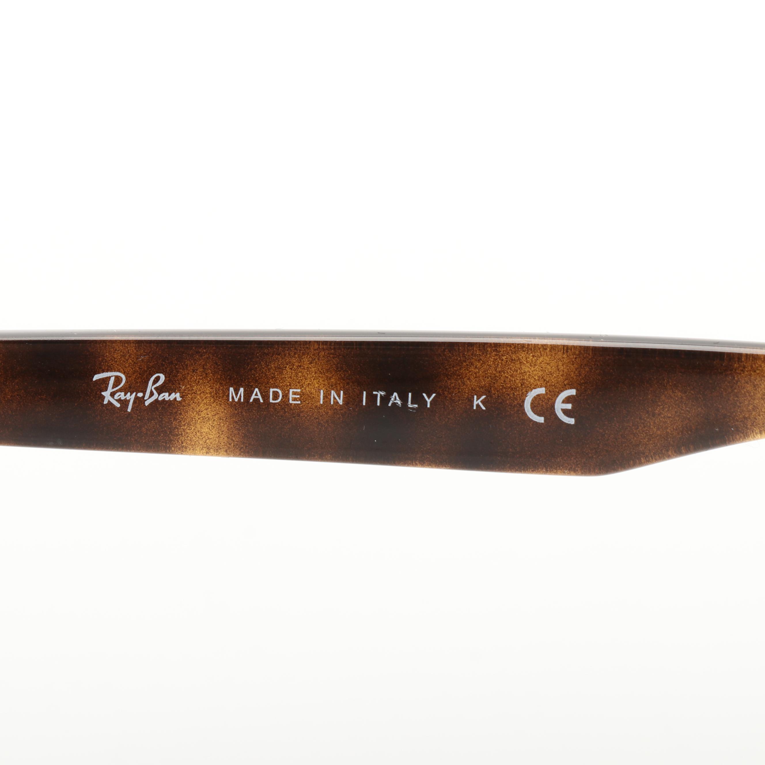 Ray-Ban RB4380-N-F Round Tortoise Acetate Sunglasses with Case and Box