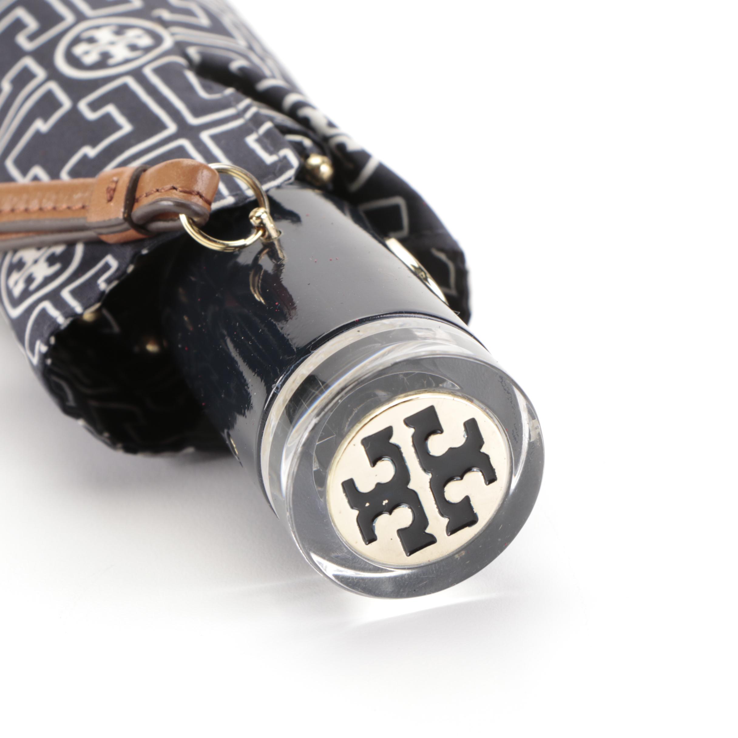 Tory Burch Gold-Tone Metal Bag Charm and Compact Umbrella