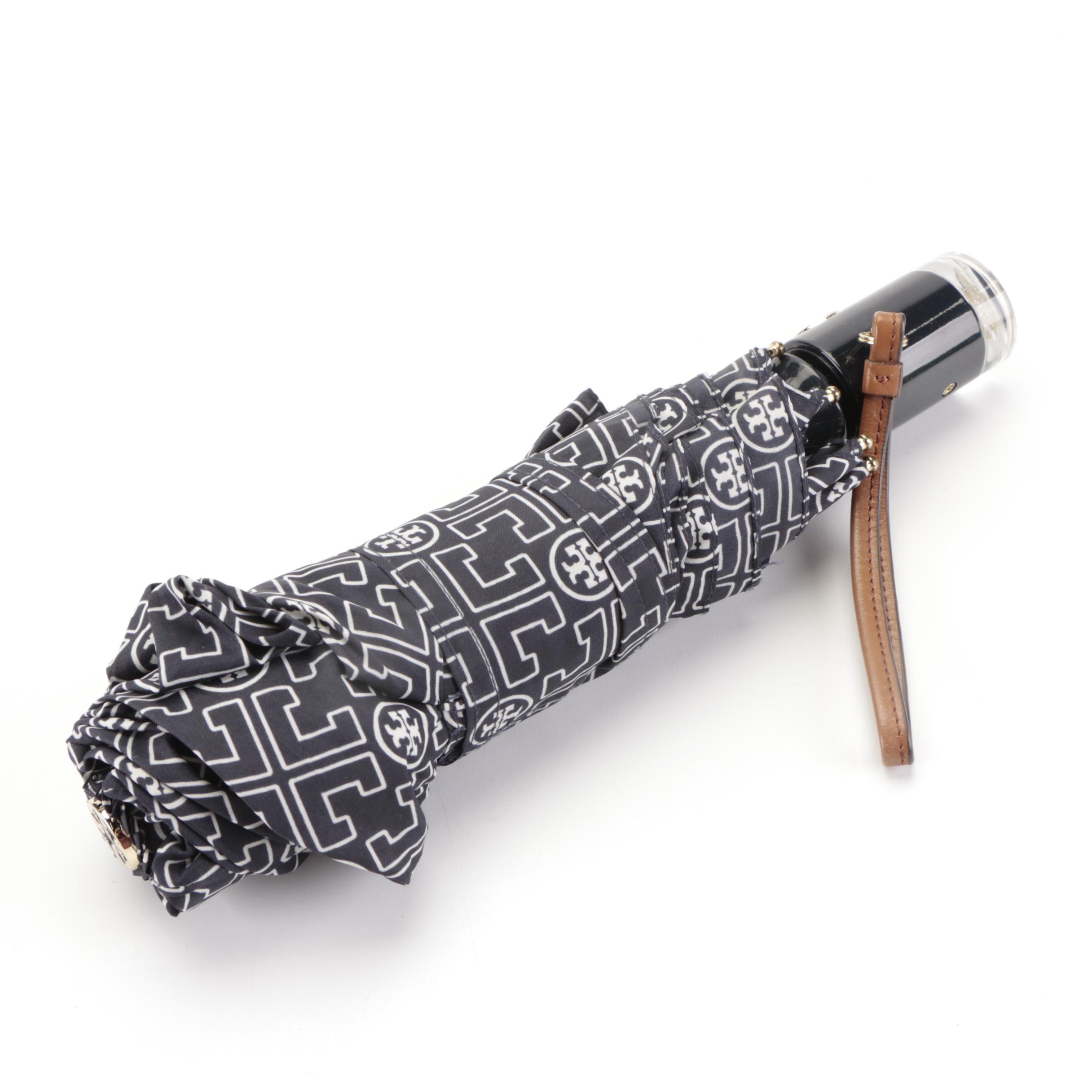 Tory Burch Gold-Tone Metal Bag Charm and Compact Umbrella