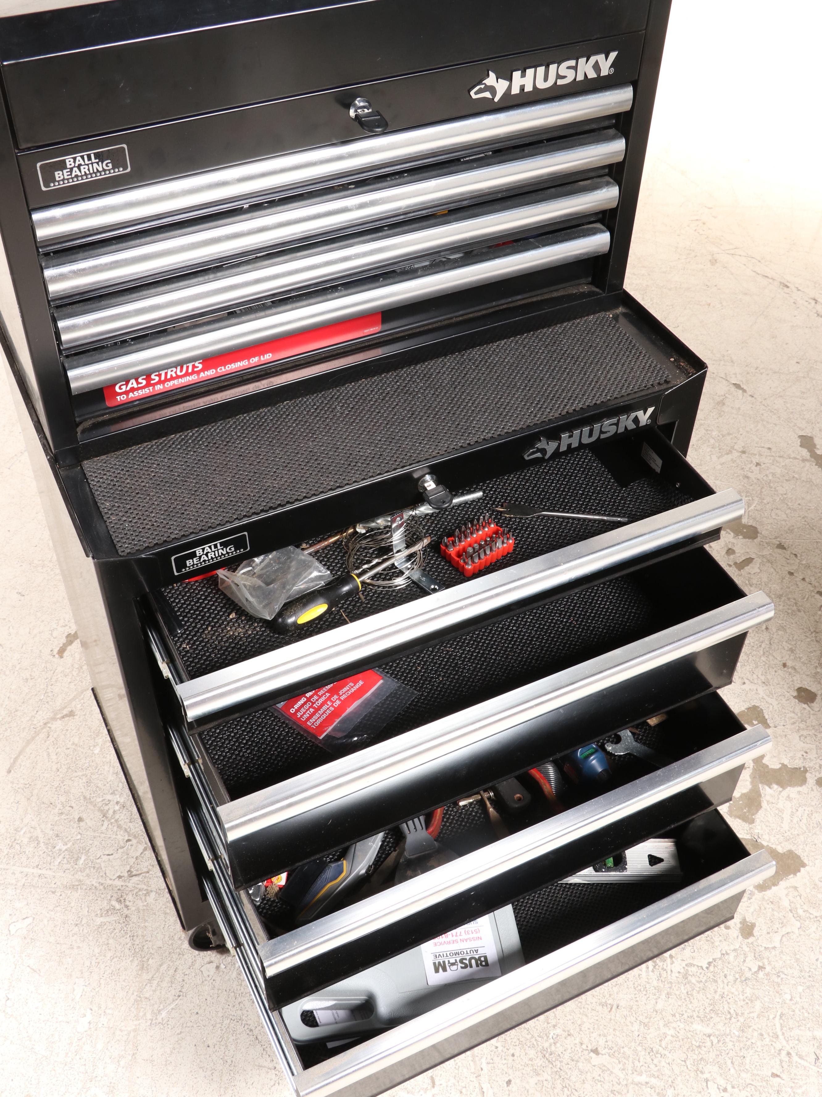 Husky Tool Chest on Casters with Tools