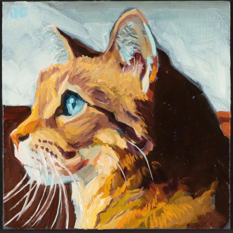 Jeff Claudio Oil Painting "Tabby Cat"