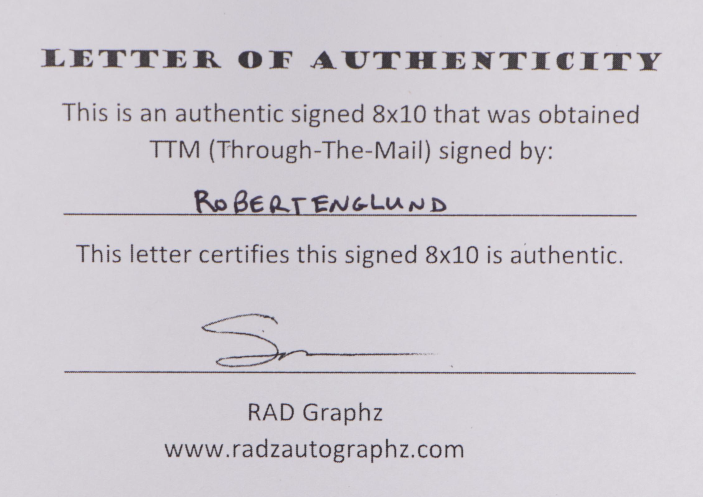 Robert Englund "Freddy Krueger" Signed "Nightmare on Elm Street" Print, COA