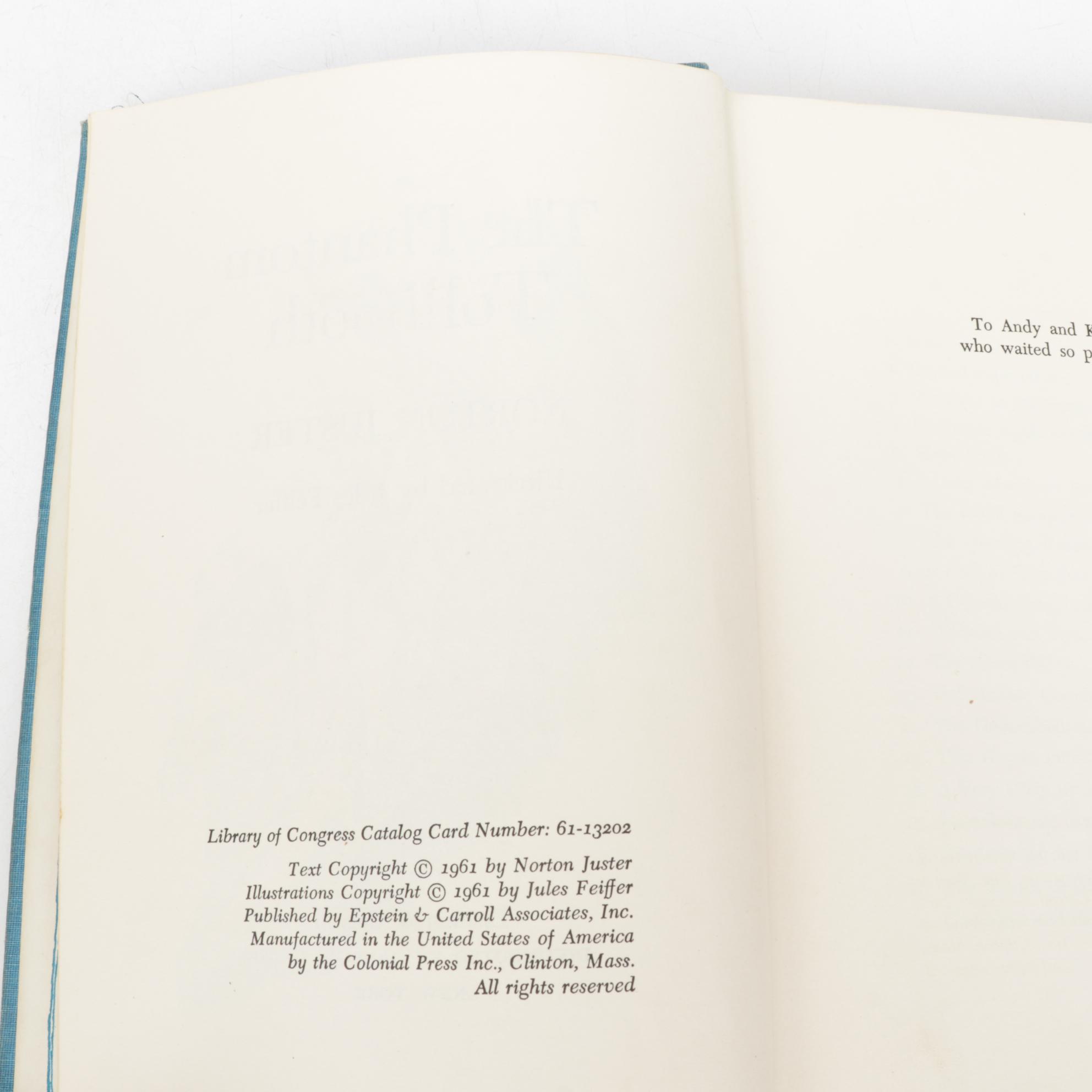 First Edition "The Phantom Tollbooth" by Norton Juster and More Children's Books