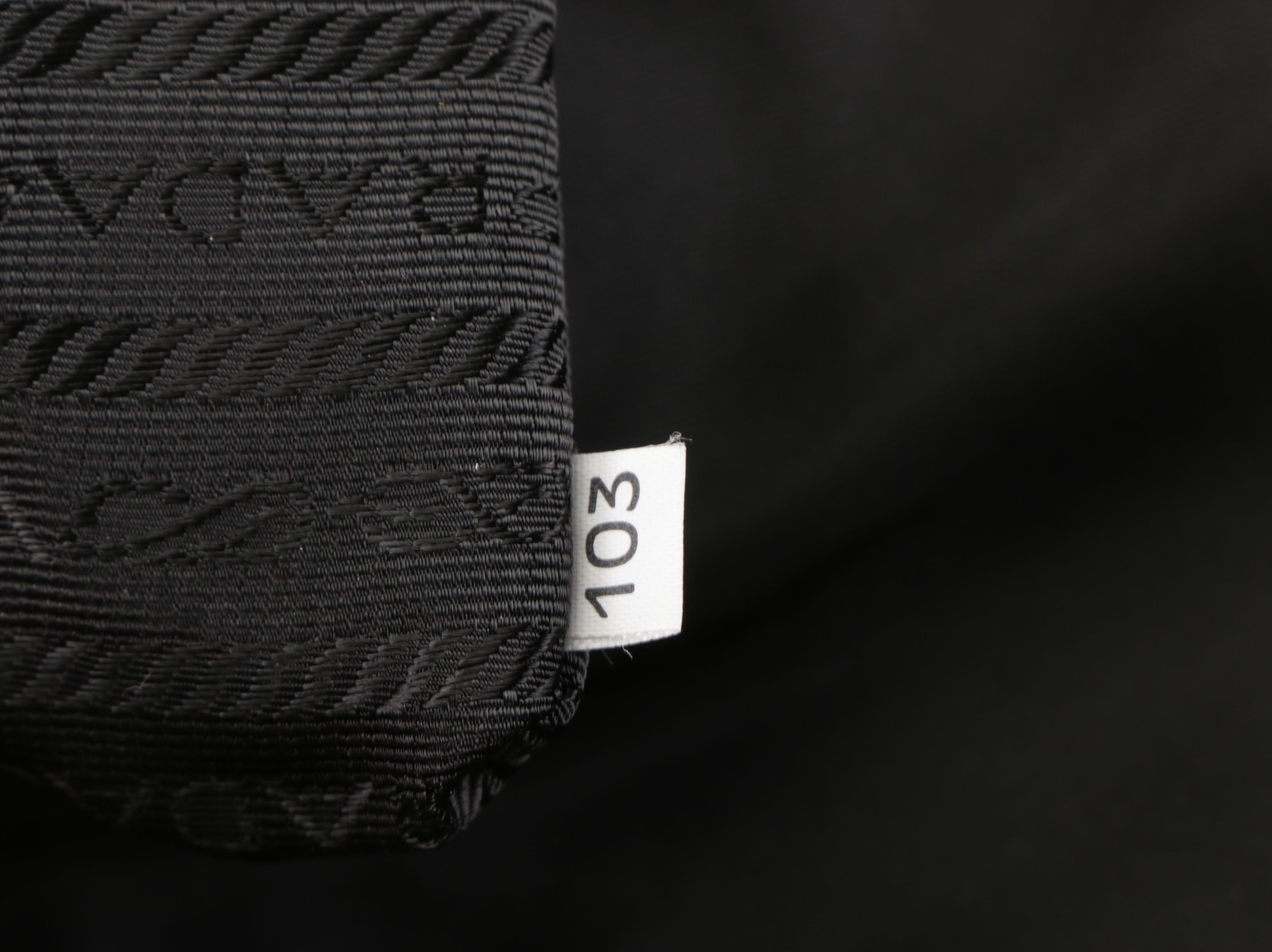 Prada Shoulder Bag in Black Tessuto Nylon and Leather Trim