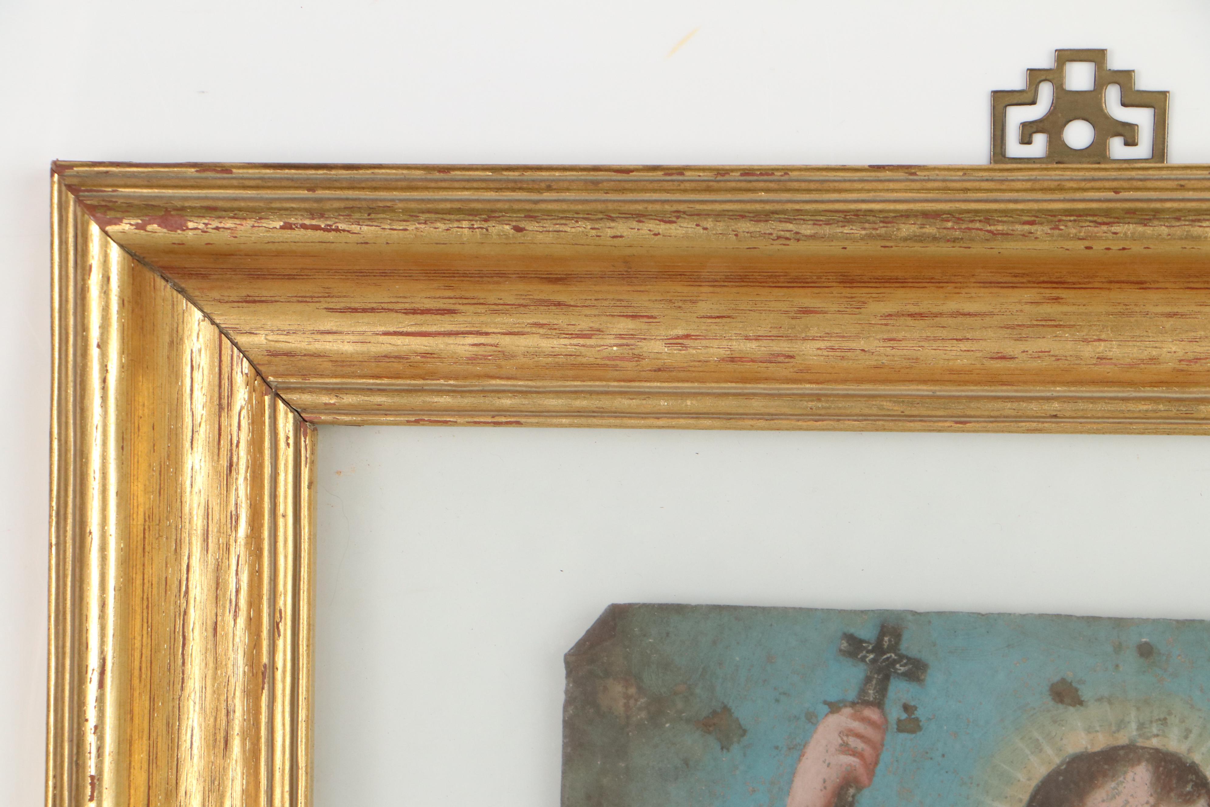 Mexican Retablo Oil Painting of First Martyrs of Rome, Mid-19th Century