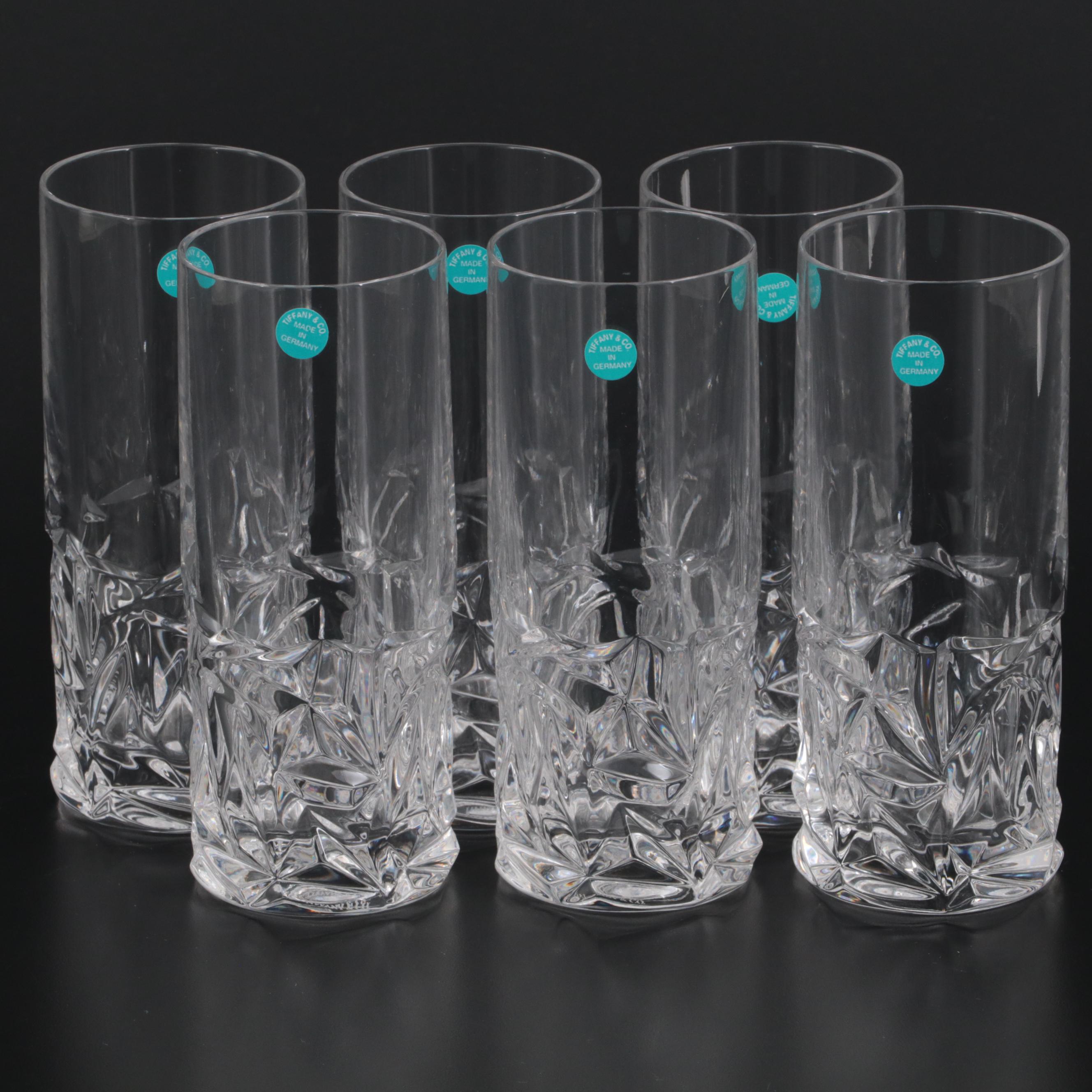 Tiffany & Co. "Rock Cut" Crystal Highball Glasses