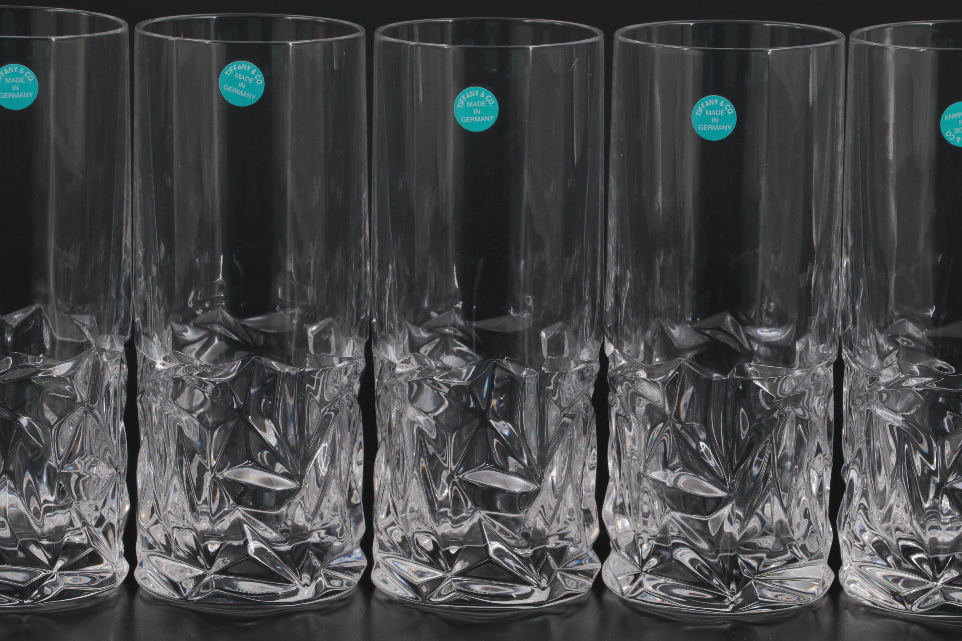 Tiffany & Co. "Rock Cut" Crystal Highball Glasses