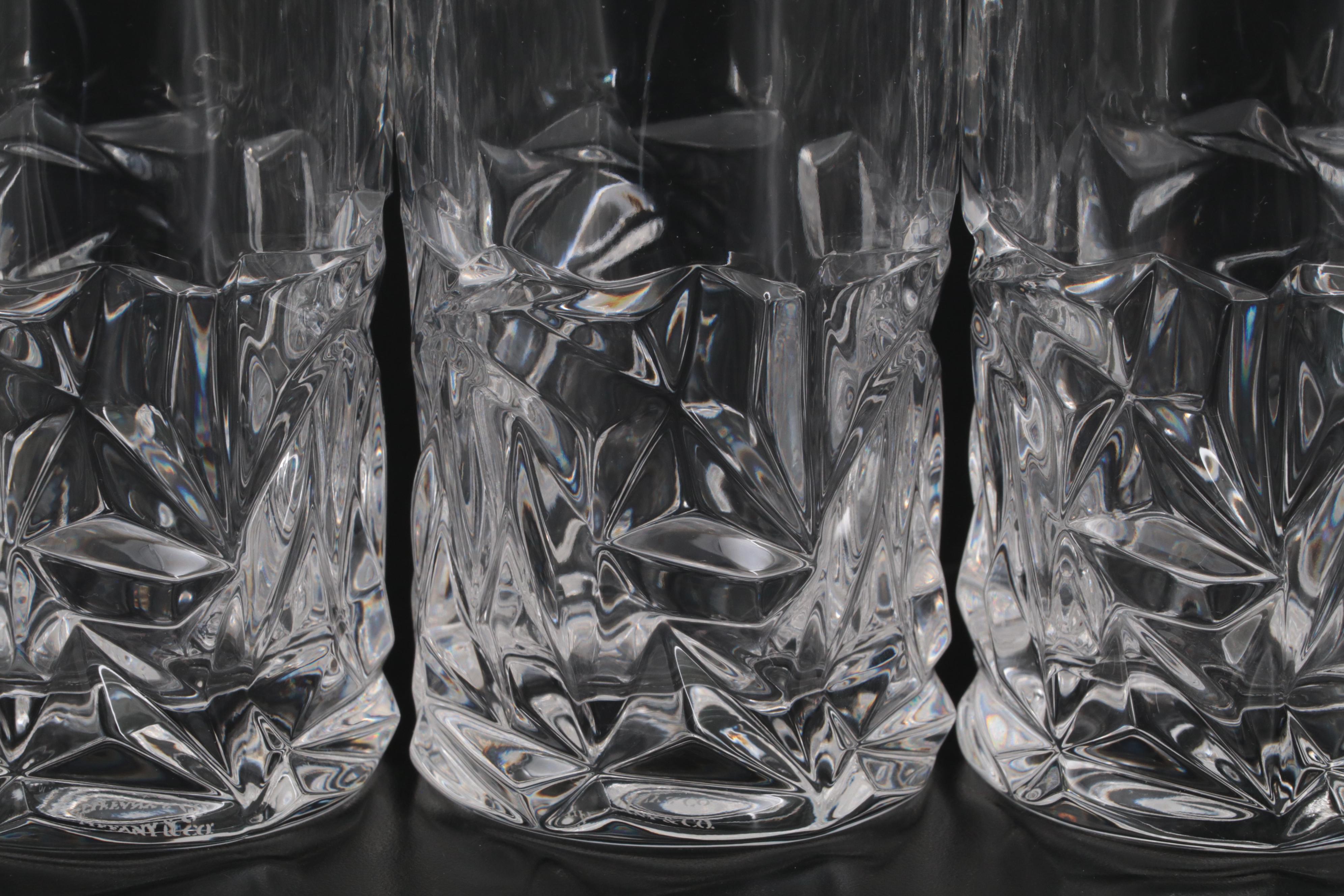 Tiffany & Co. "Rock Cut" Crystal Highball Glasses