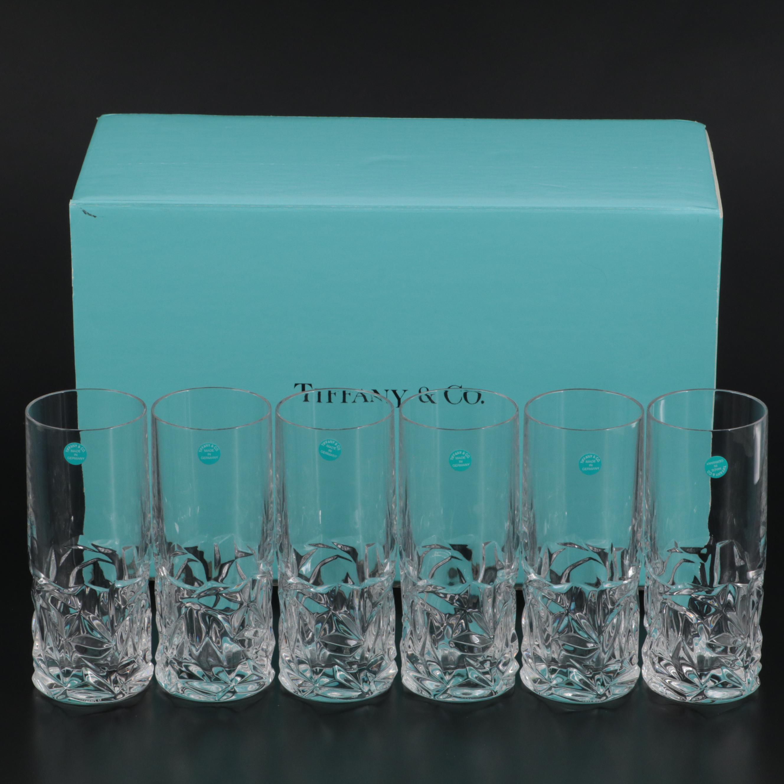 Tiffany & Co. "Rock Cut" Crystal Highball Glasses