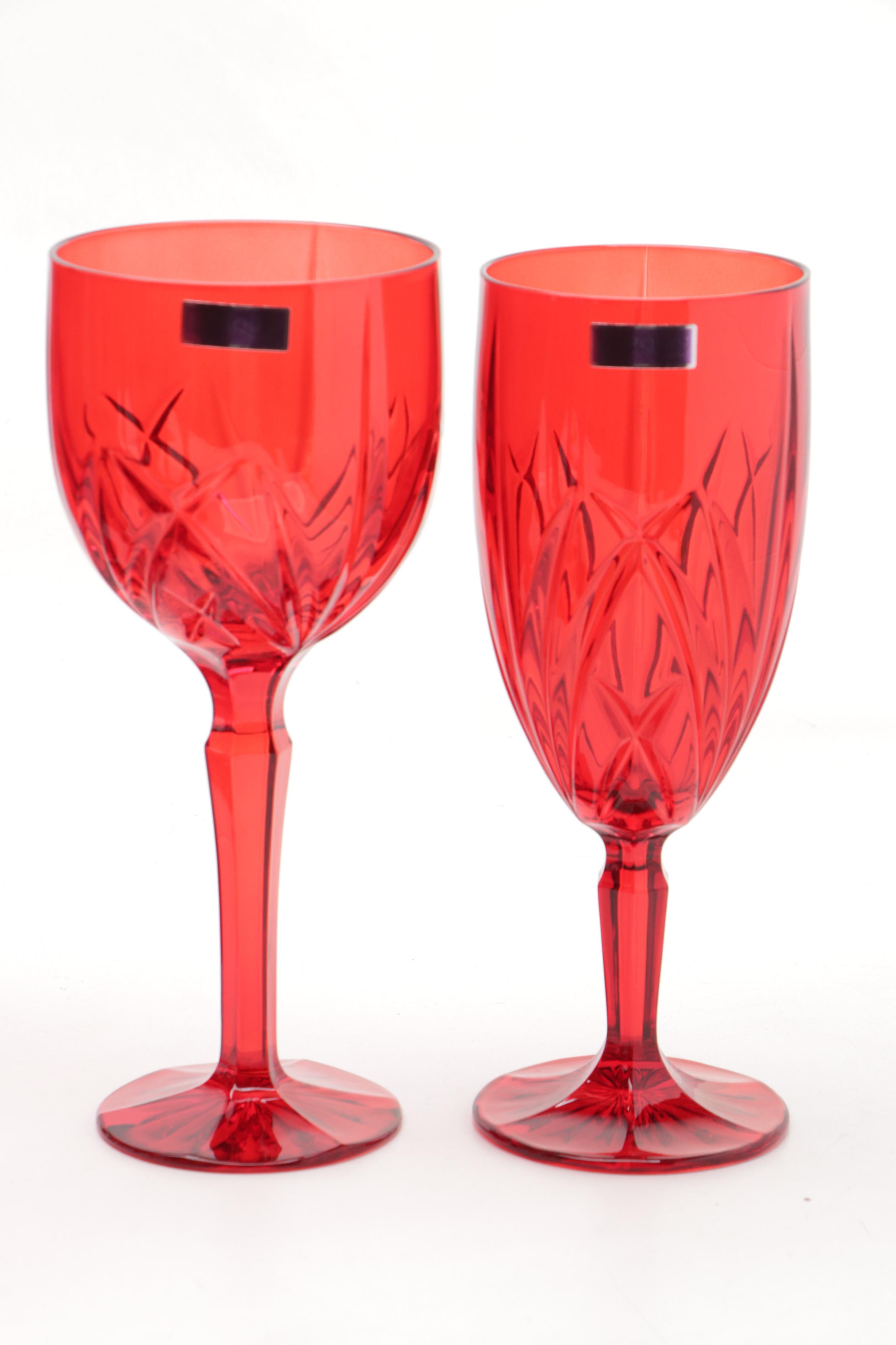 Marquis by Waterford "Brookside" Red Crystal Stemware