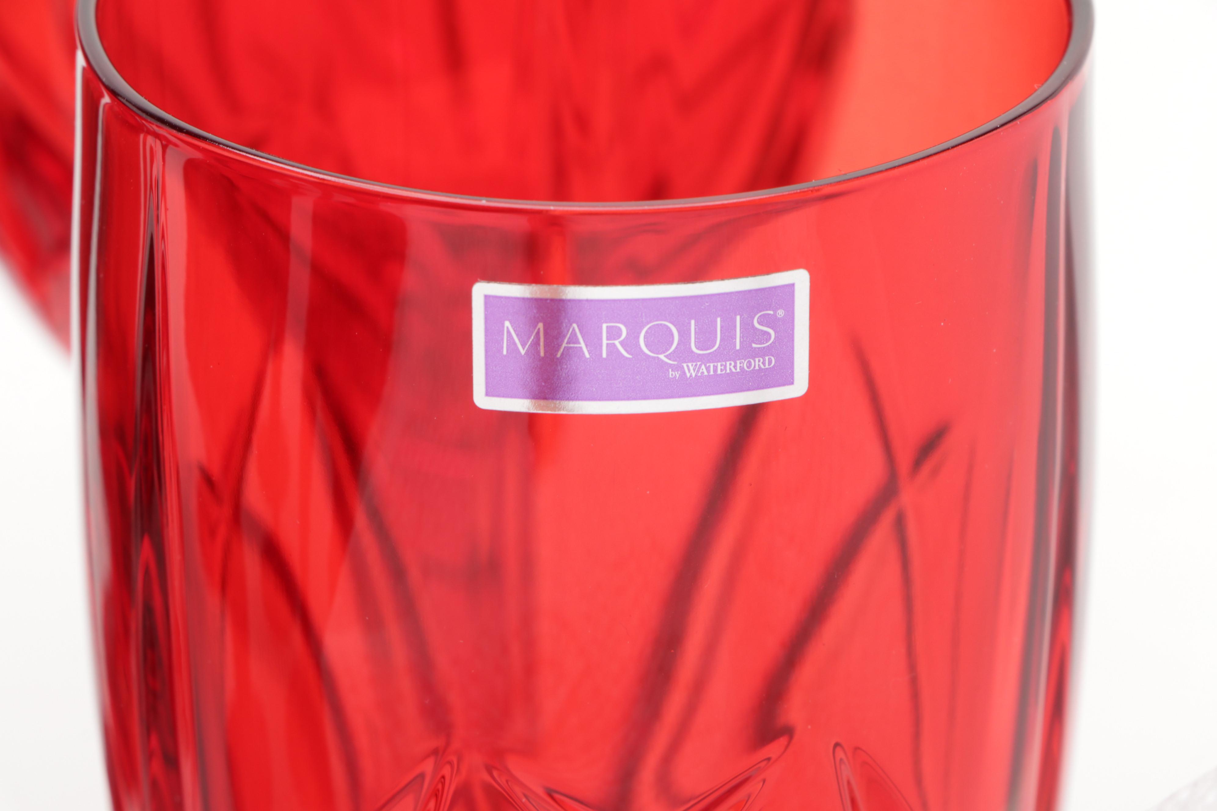 Marquis by Waterford "Brookside" Red Crystal Stemware