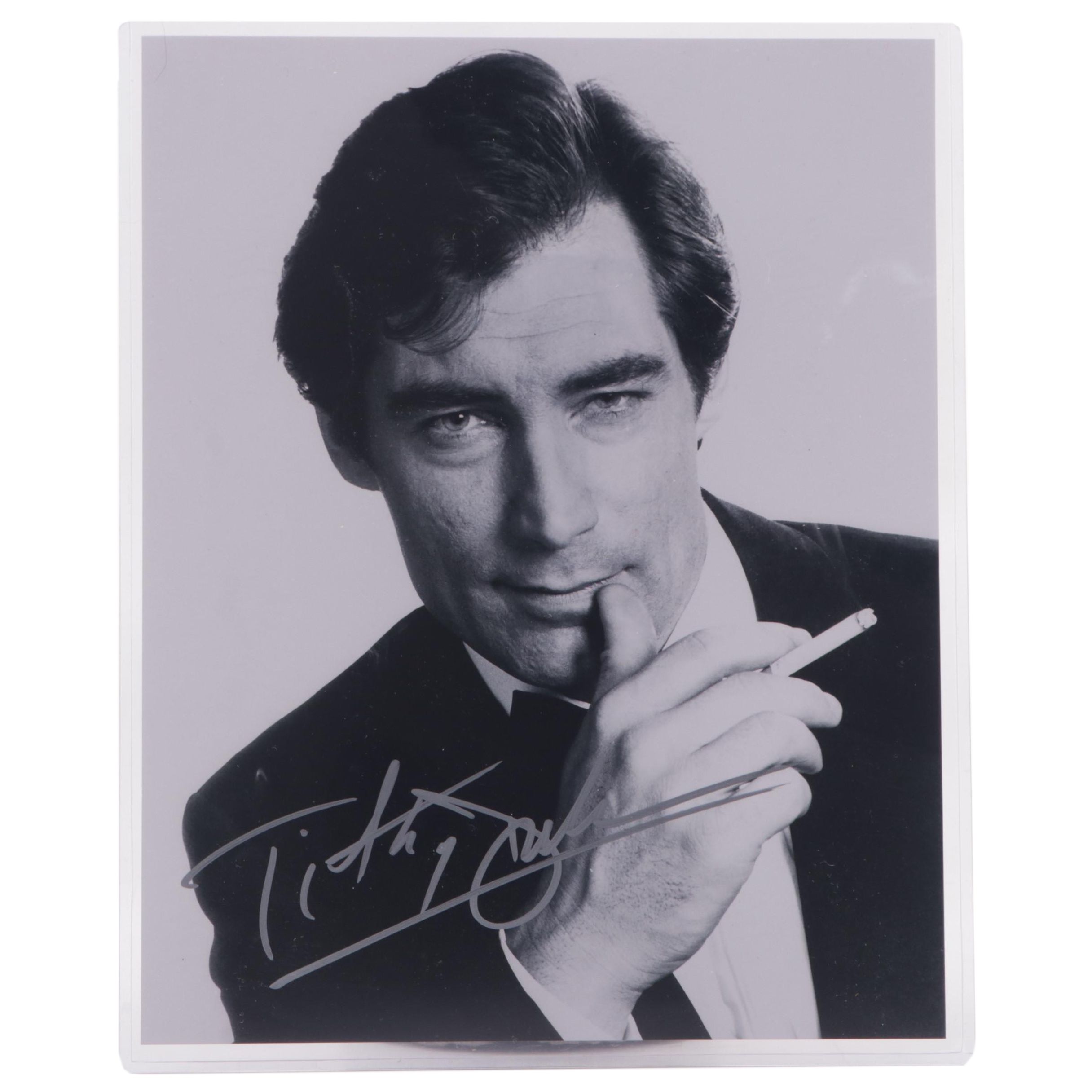 Timothy Dalton Signed "James Bond 007" Movie Photo Print, COA