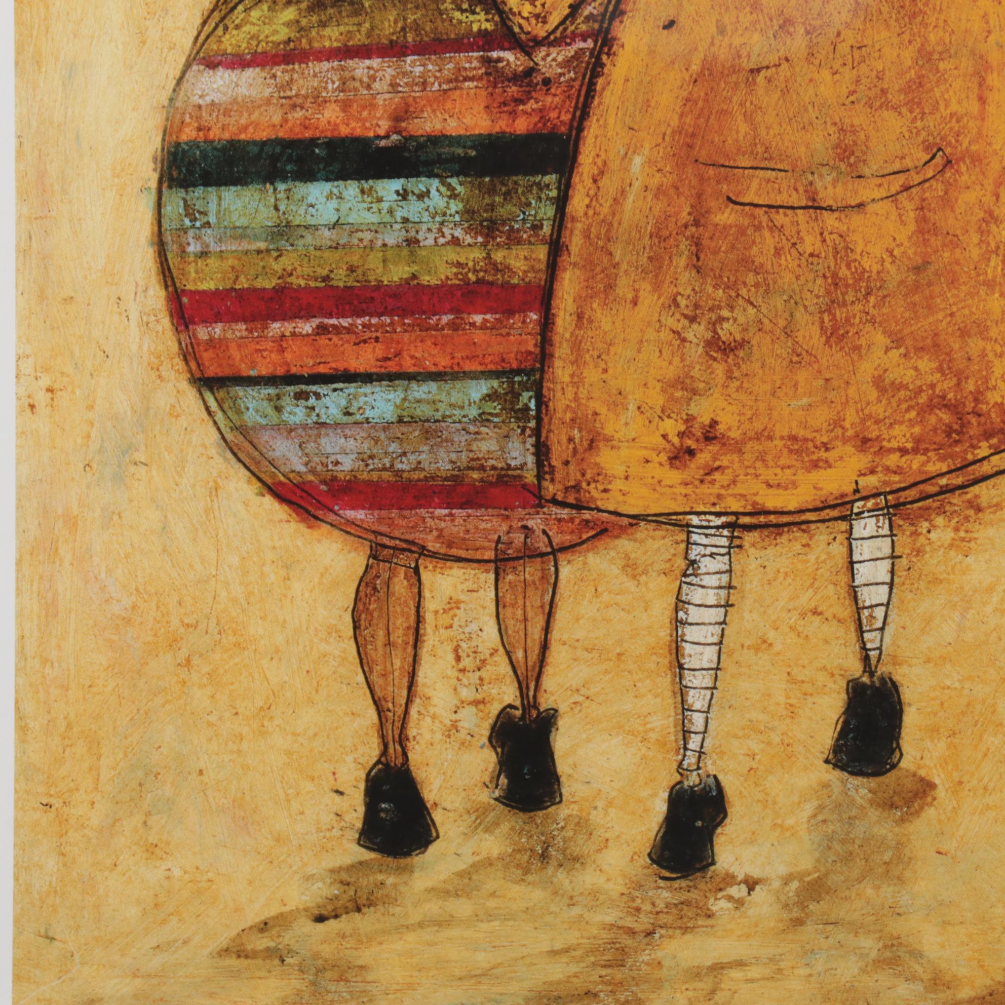 Figures With Dog Offset Lithographs After Sam Toft, 21st Century
