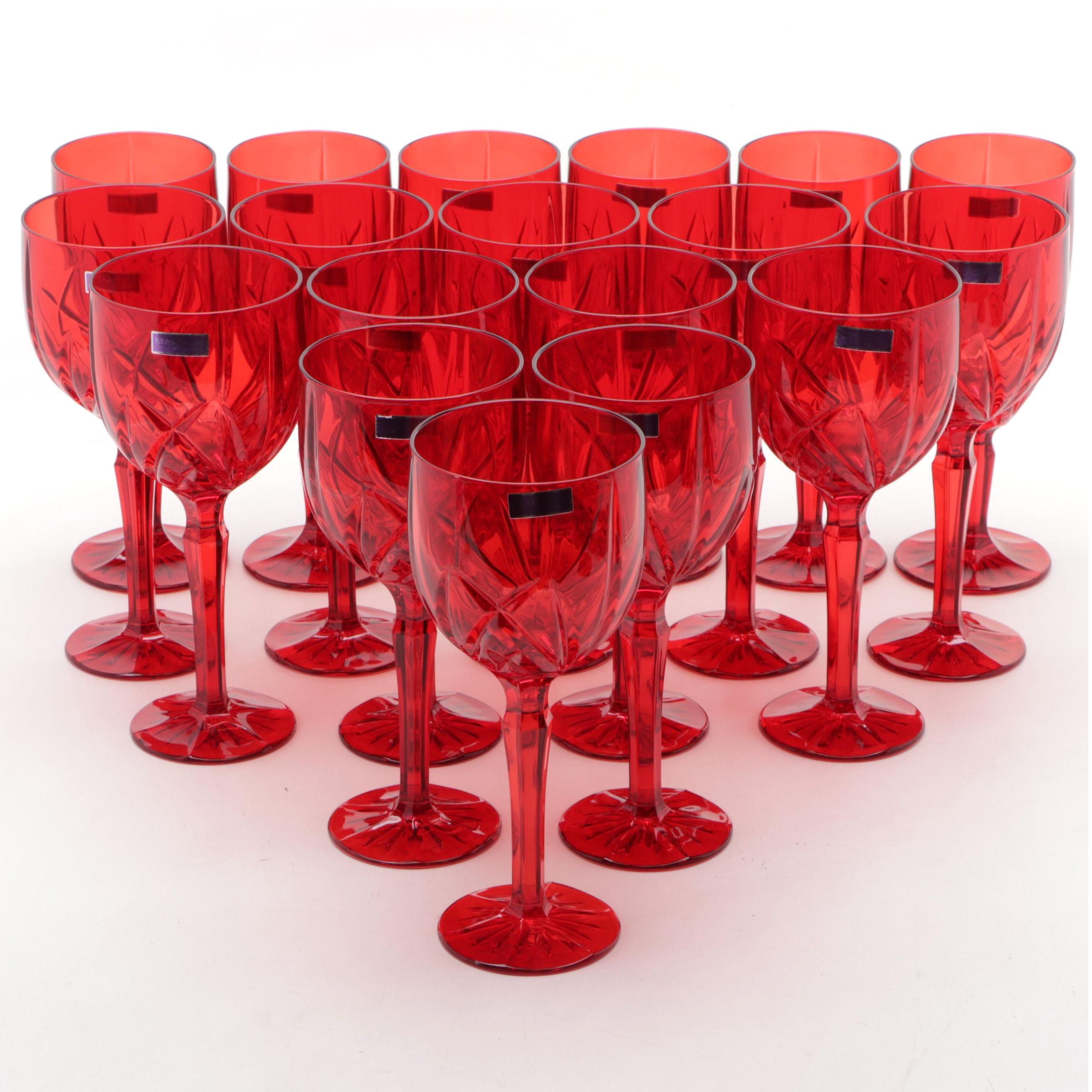 Marquis by Waterford "Brookside" Red Crystal Stemware