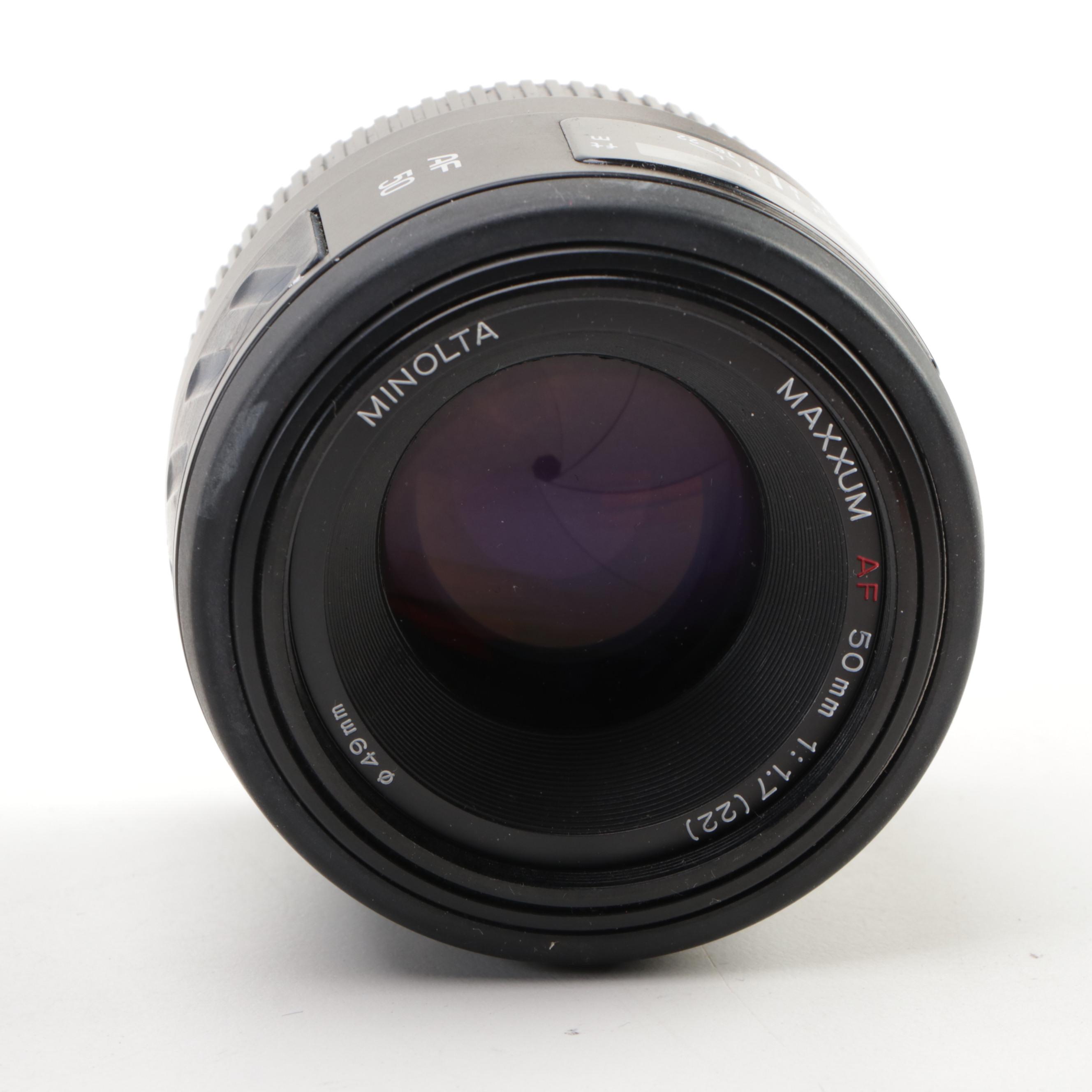 Minolta Maxxum 7xi SLR Camera with Lenses