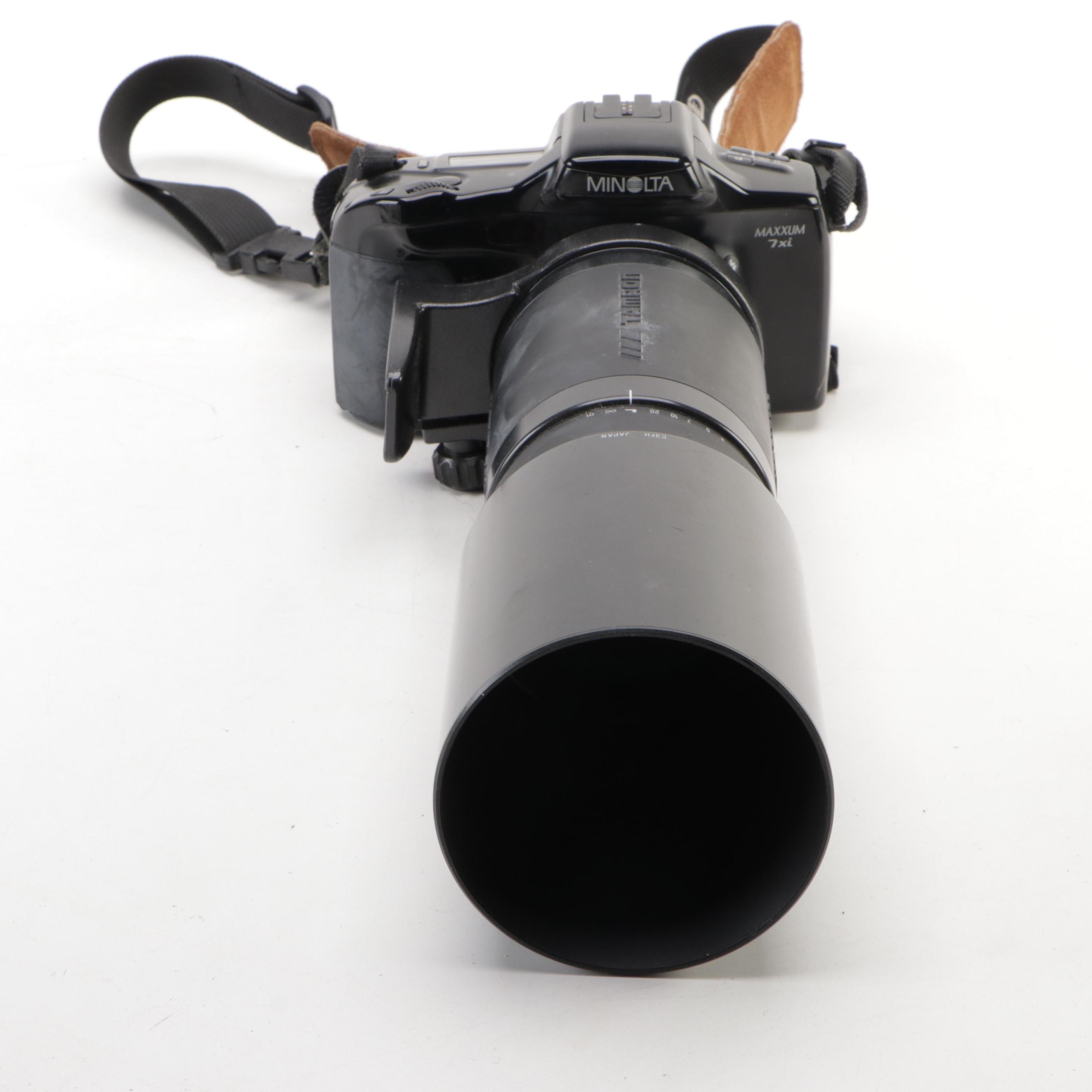 Minolta Maxxum 7xi SLR Camera with Lenses