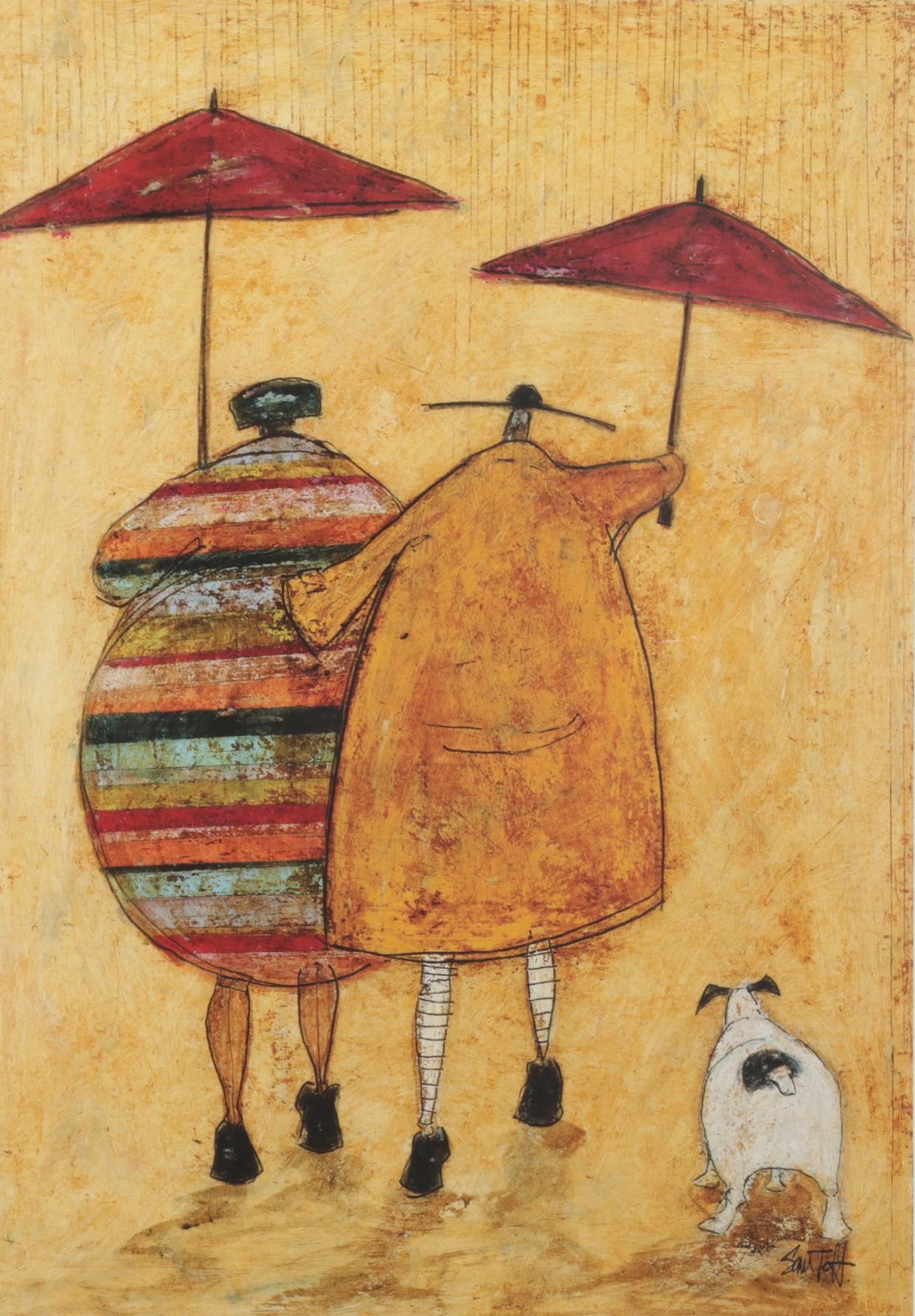 Figures With Dog Offset Lithographs After Sam Toft, 21st Century
