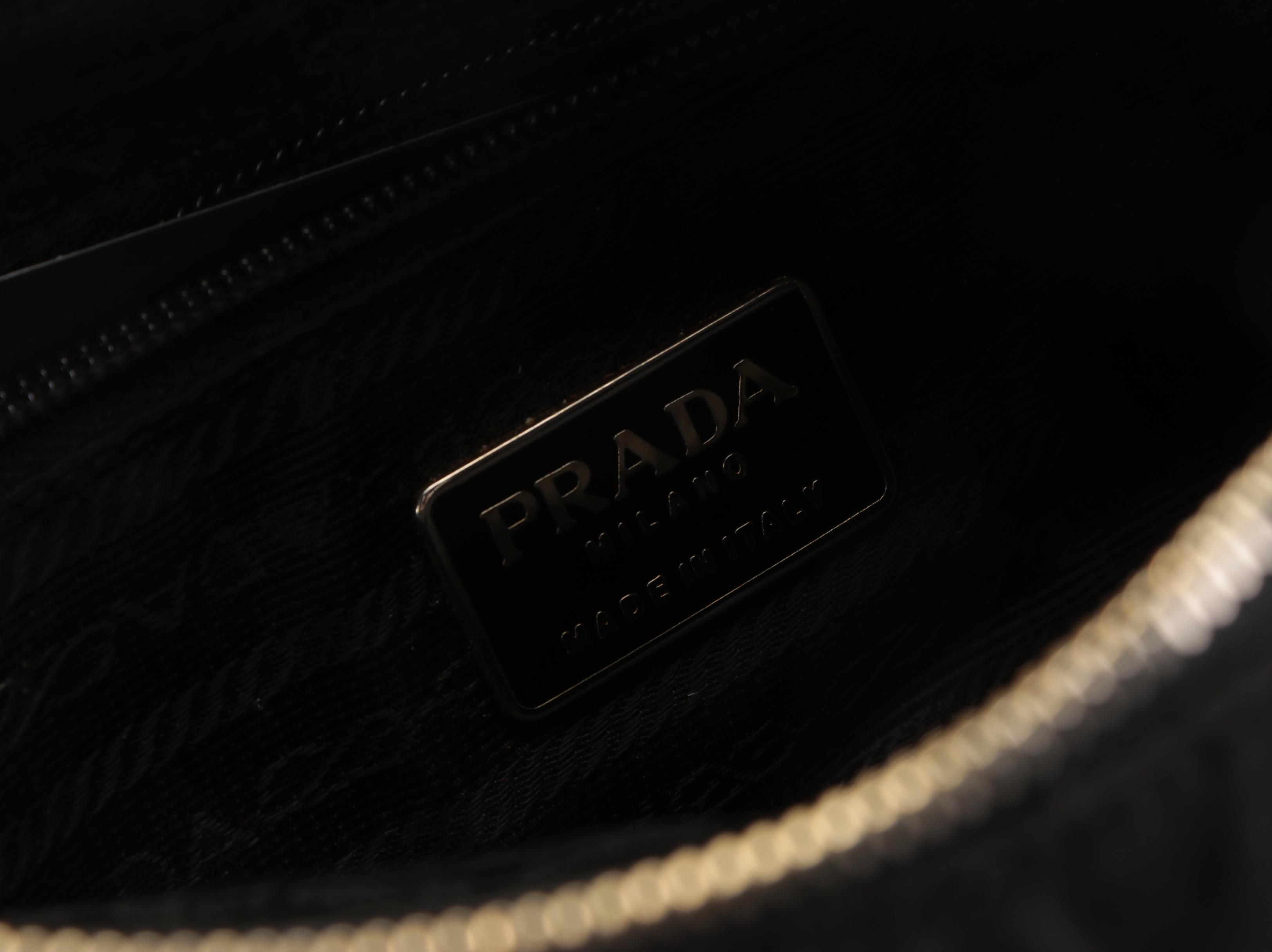 Prada Chain Handle Shoulder Bag in Quilted Tessuto Nylon